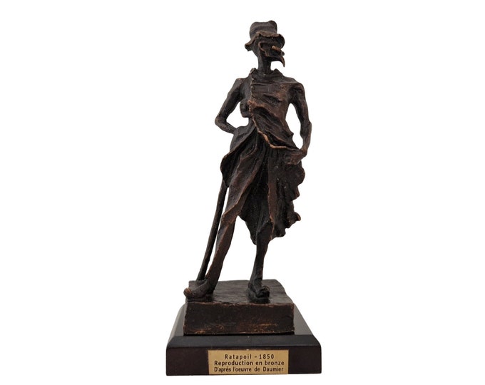 Figurine Bronze Ratapoil – Reproduction 1850 – 14cm – Neuve
