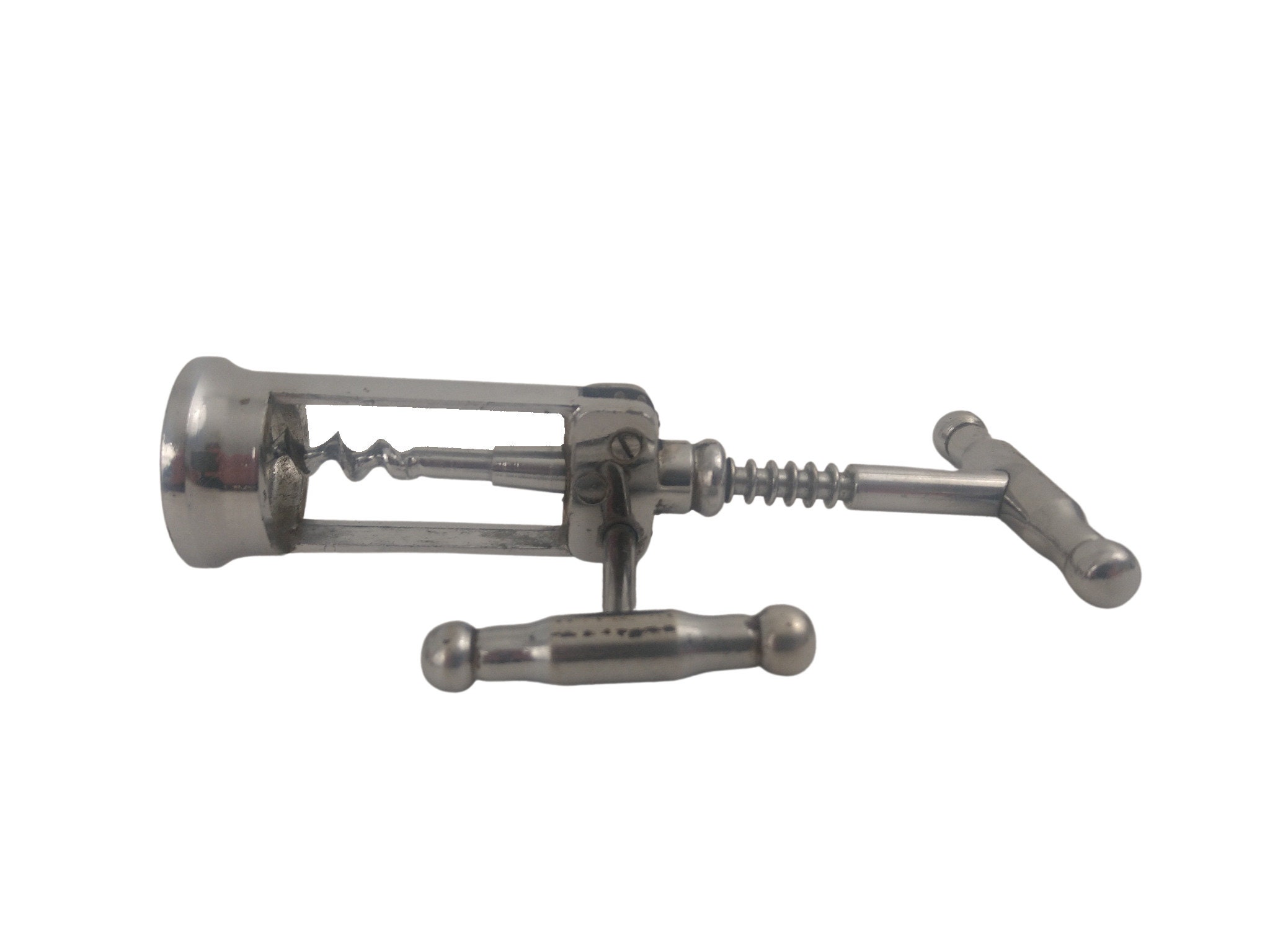 Antique French Rack and Pinion Corkscrew, King Screw by JB, Collectible