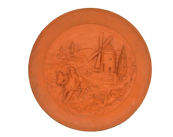 Provence Terracotta Decorative Wall Plate, French Provencal Pottery Souvenir Art Hanging