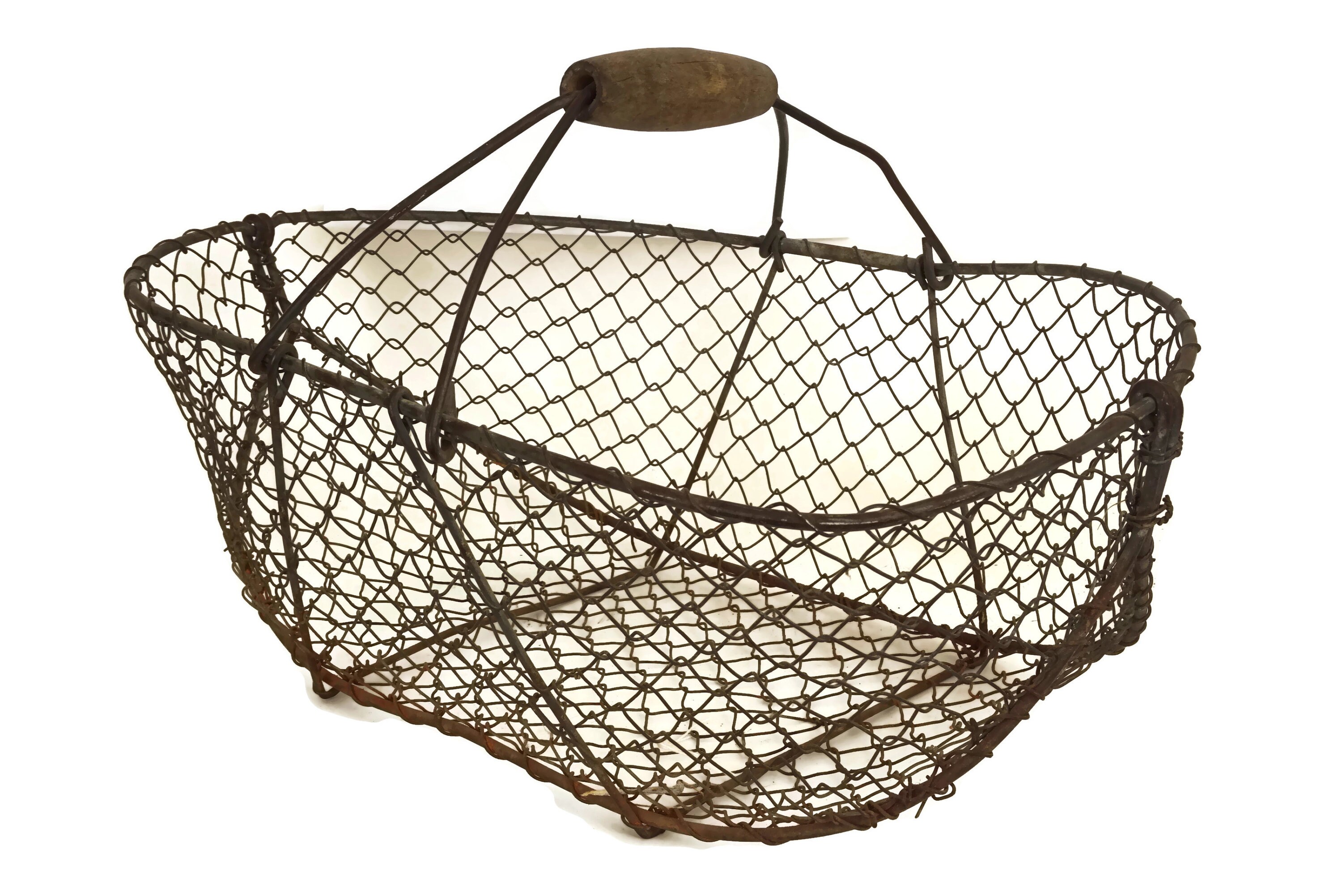 Antique French Oyster Basket
