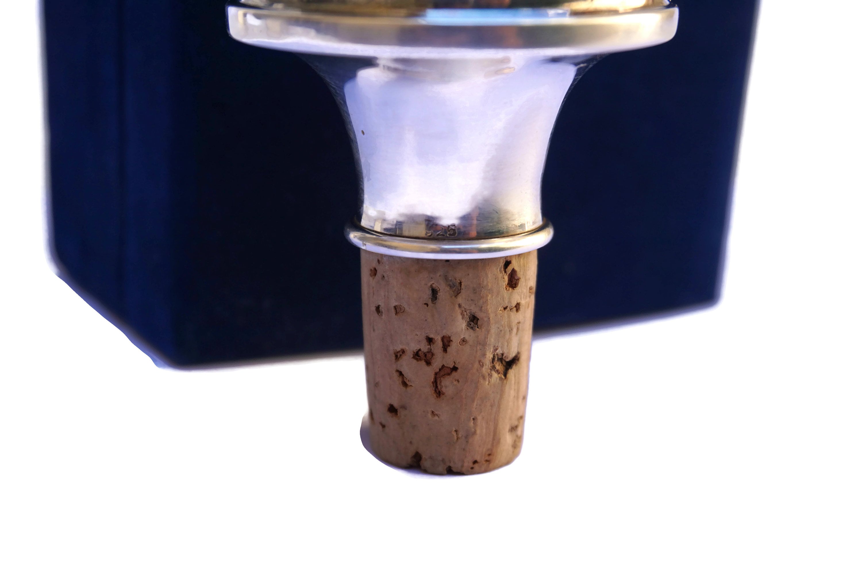 Sterling Silver Bottle Stopper Cork with German Souvenir Hamburg Coin