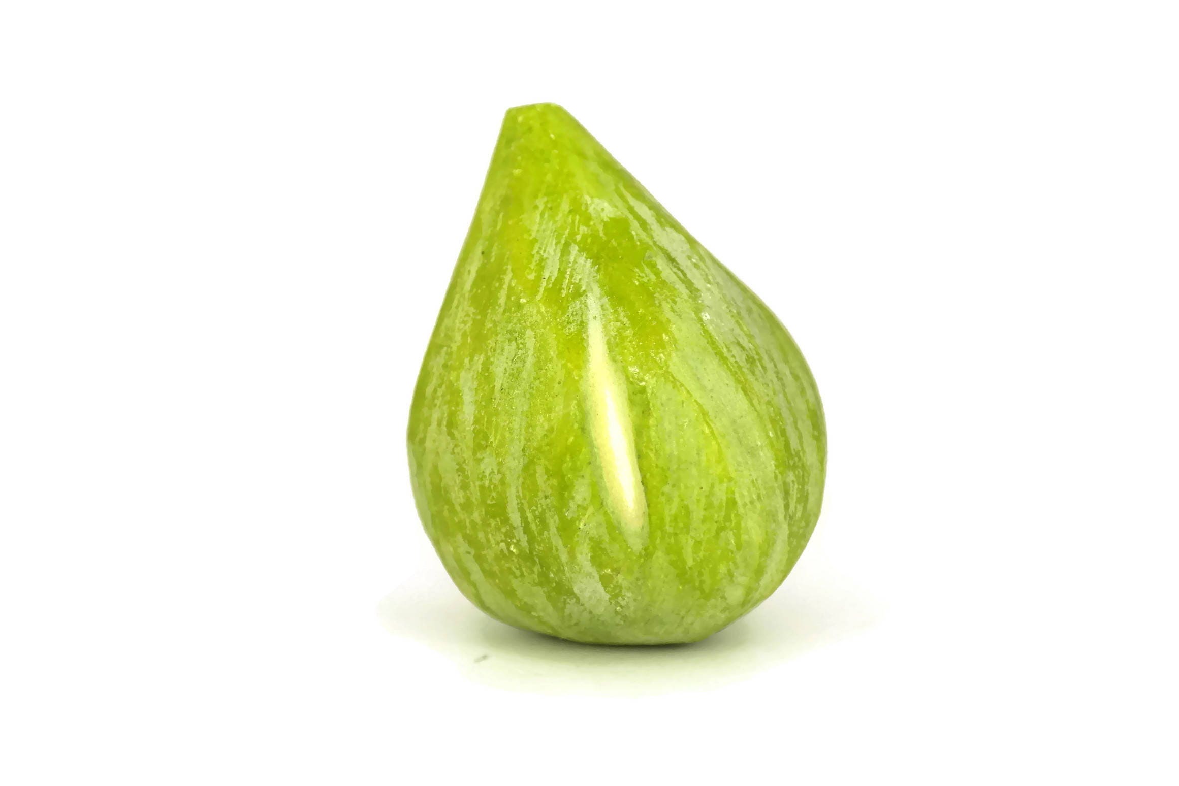 Italian Marble Figs. Hand Carved Stone Fruit Figures. Faux Fruit