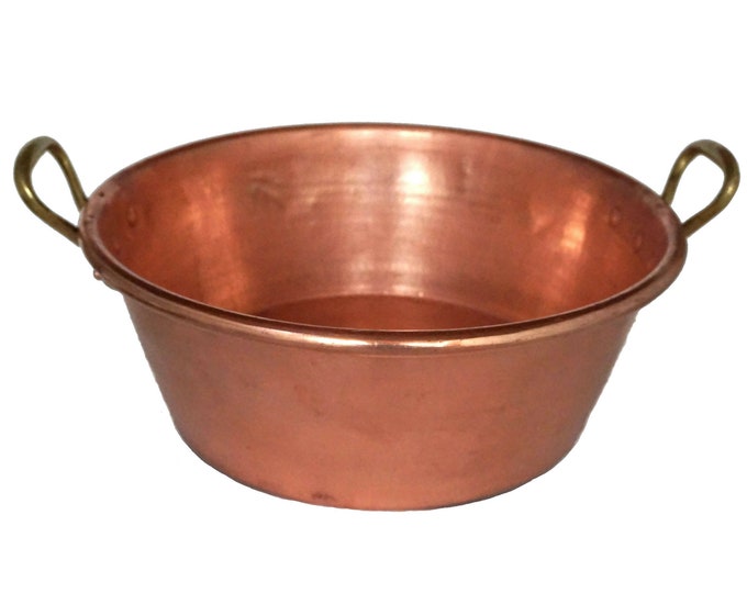 French Copper Preserve Pan, Vintage Jam Pot, Kitchen Decor and Cookware