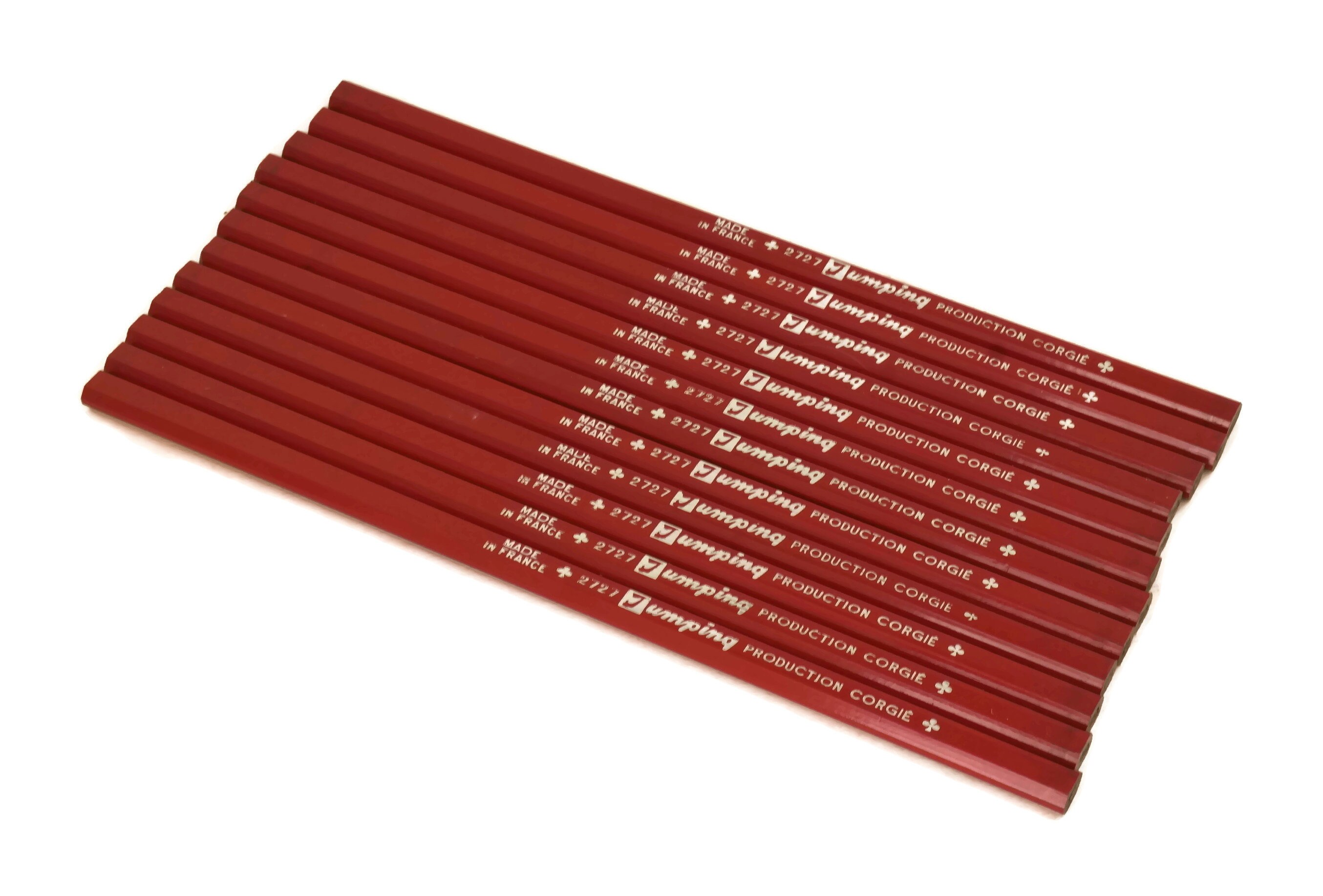 Vintage Carpenter Pencils. Set of 12 French Graphite Wooden Pencils