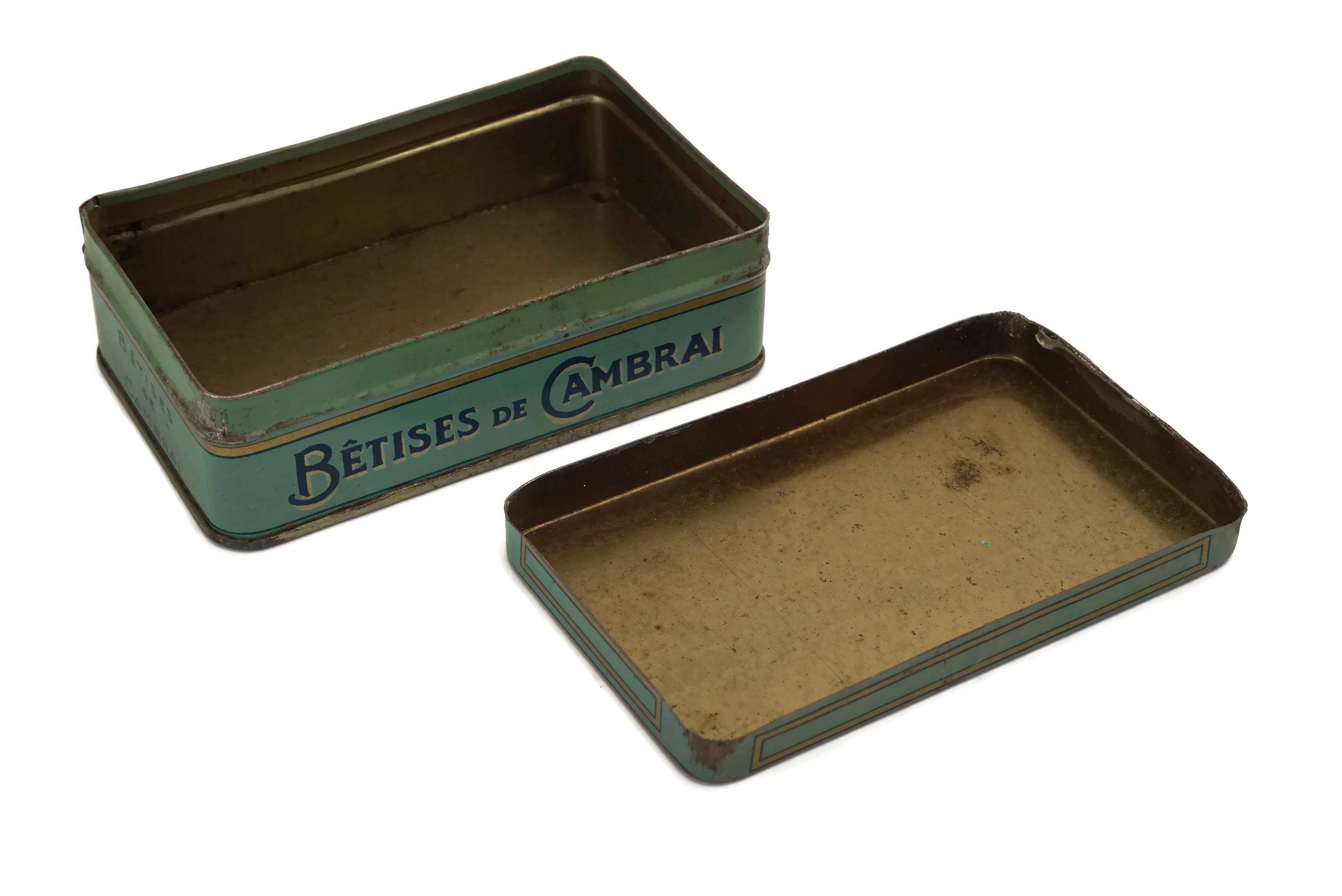 French Antique Candy Tin Box