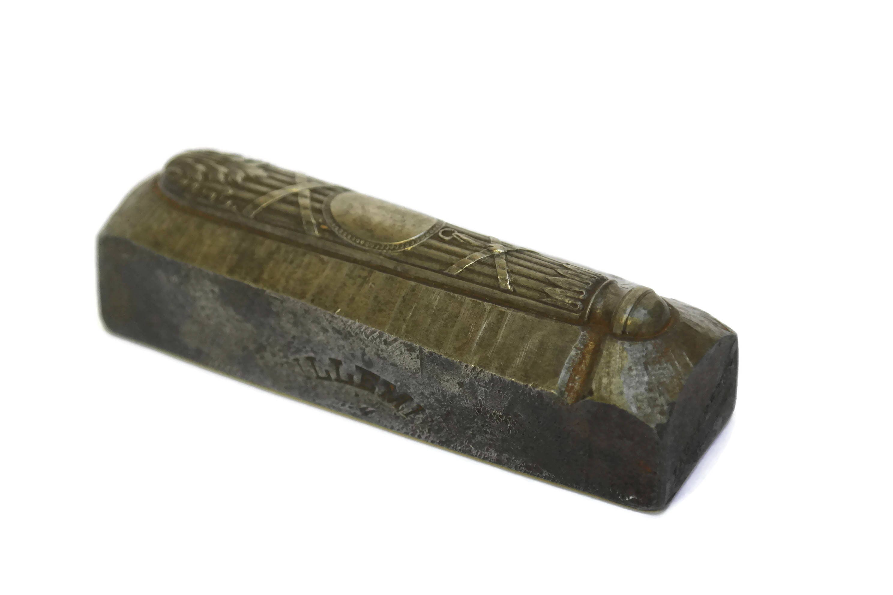 Antique French Silver Knife Handle Mold. Romantic French Provincial