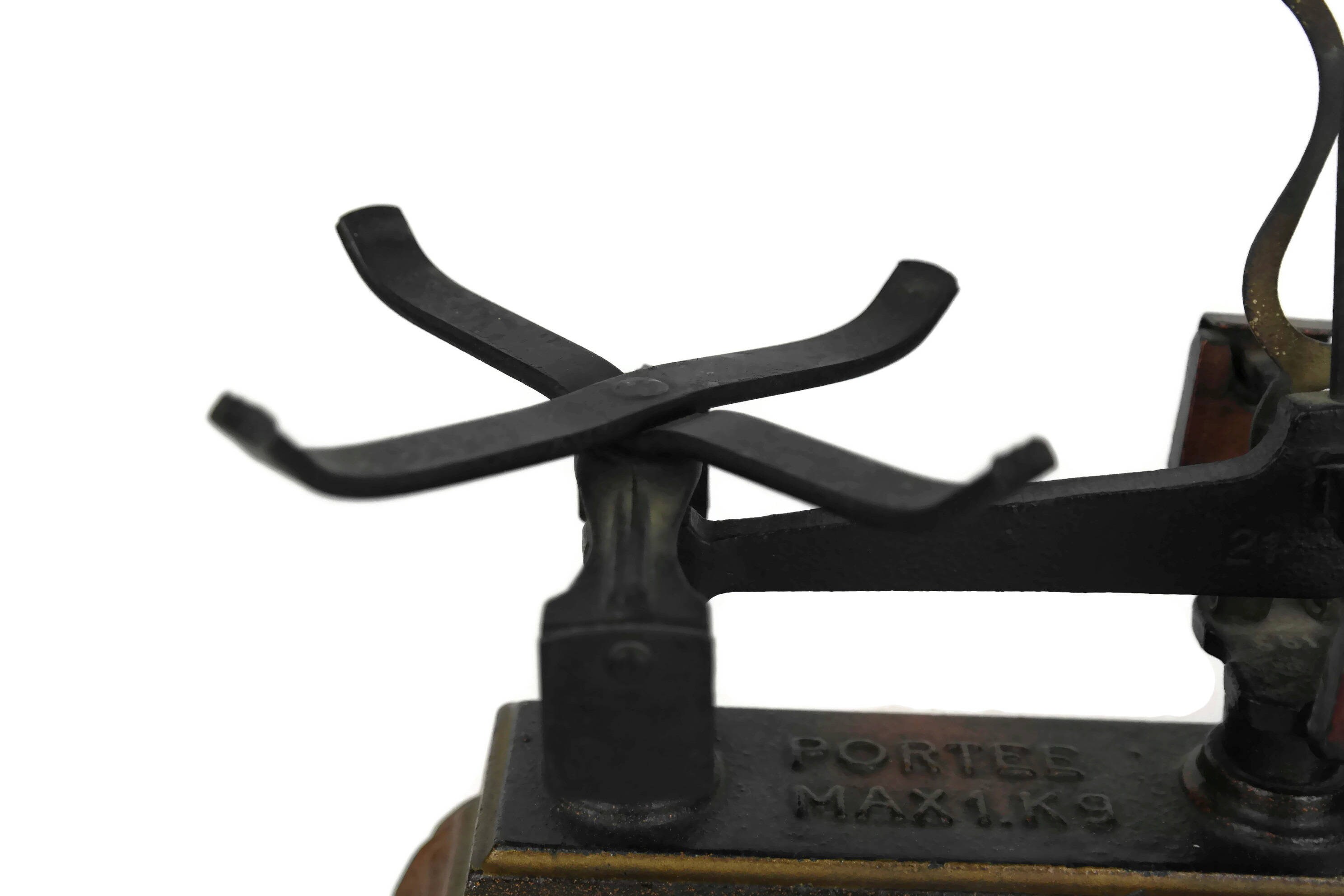 Antique Cast Iron Scales with Brass Measuring Pans.