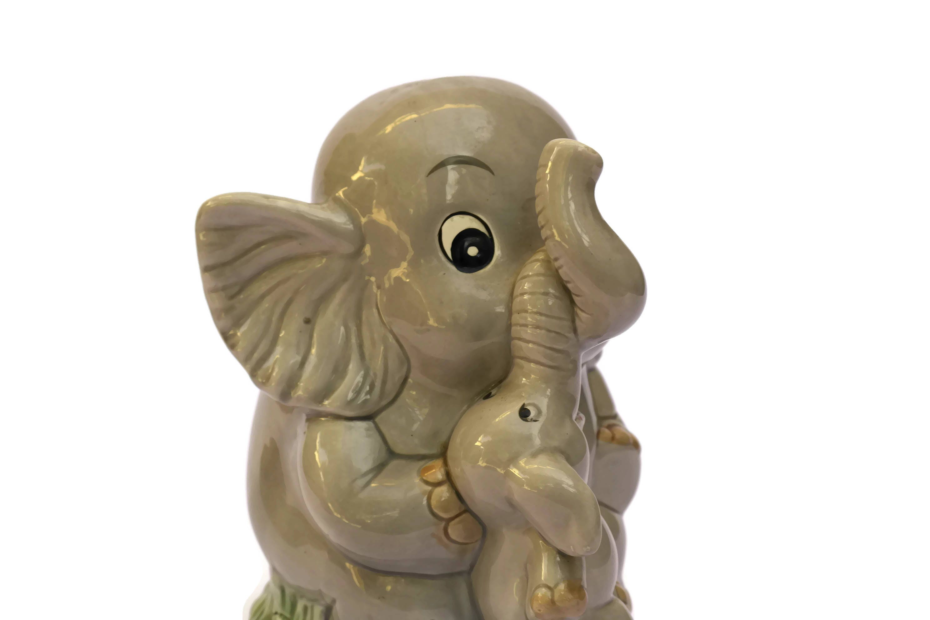 Vintage Elephant Coin Bank. Ceramic Money Box. Nursery Decor. Mother