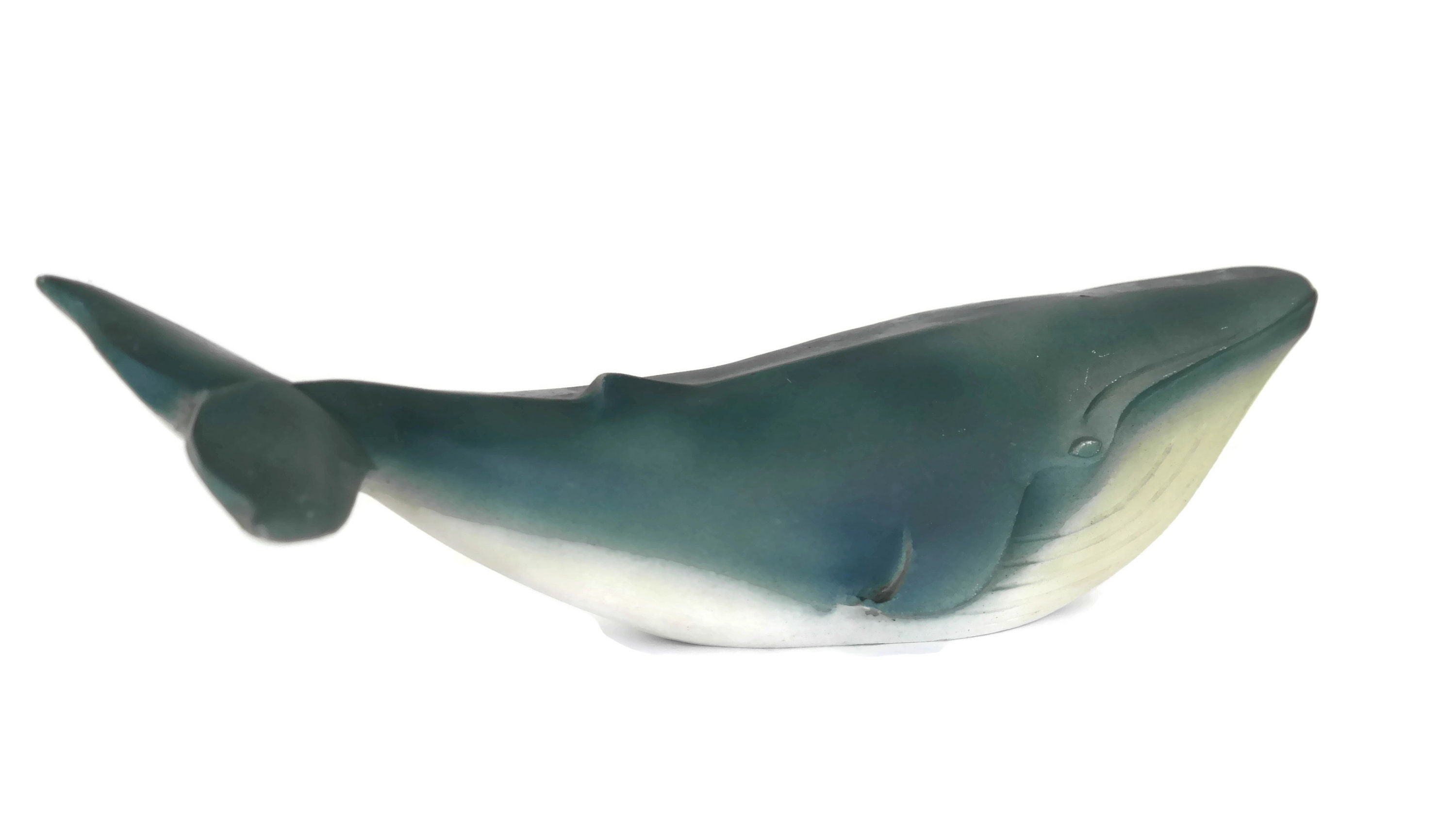 Vintage Blue Whale Figurine, Sea Animal Paperweight