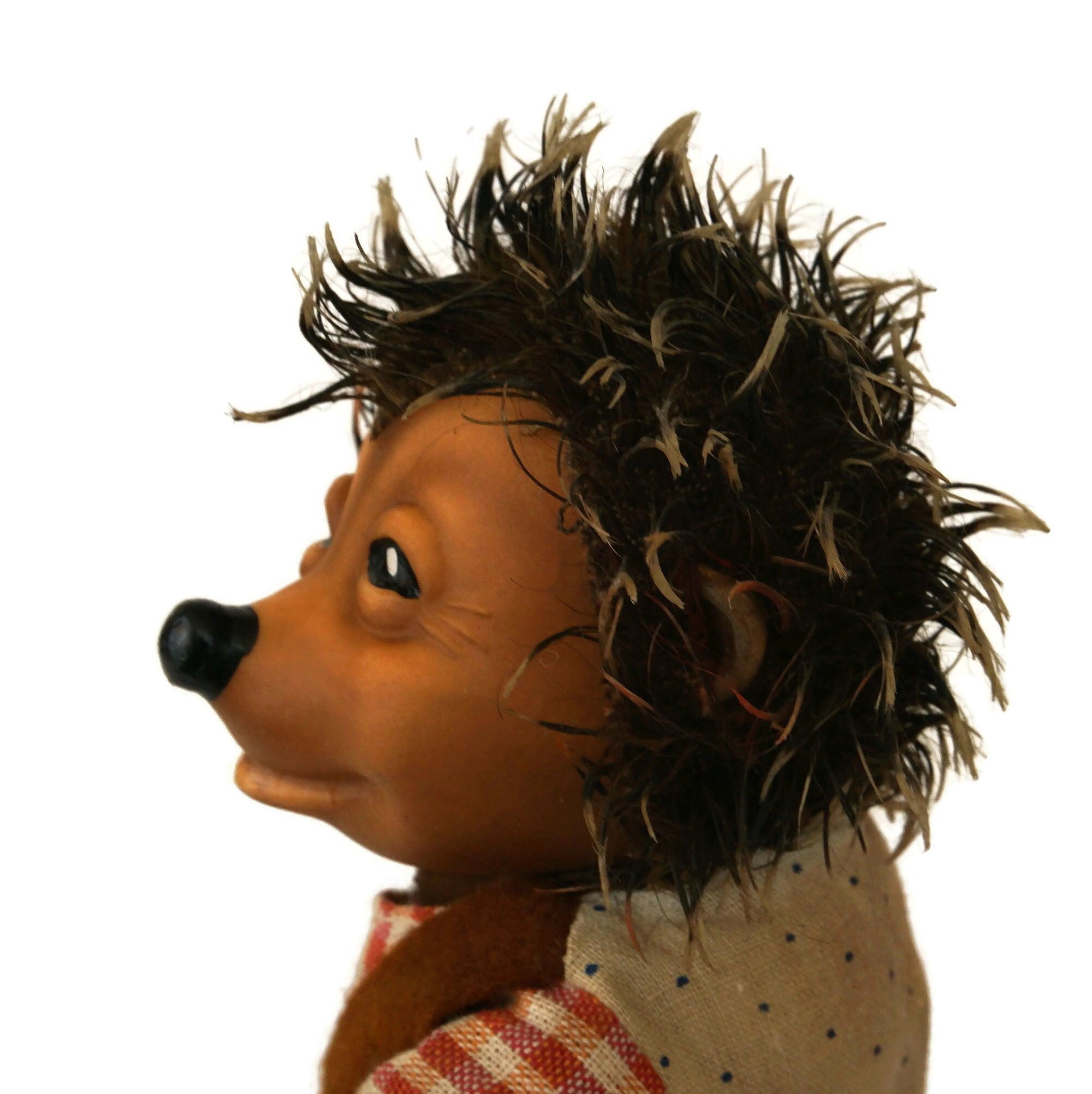 Vintage Steiff Mecki Hedgehog Doll, Original Mohair Model 8717,70, Collectible German Toys