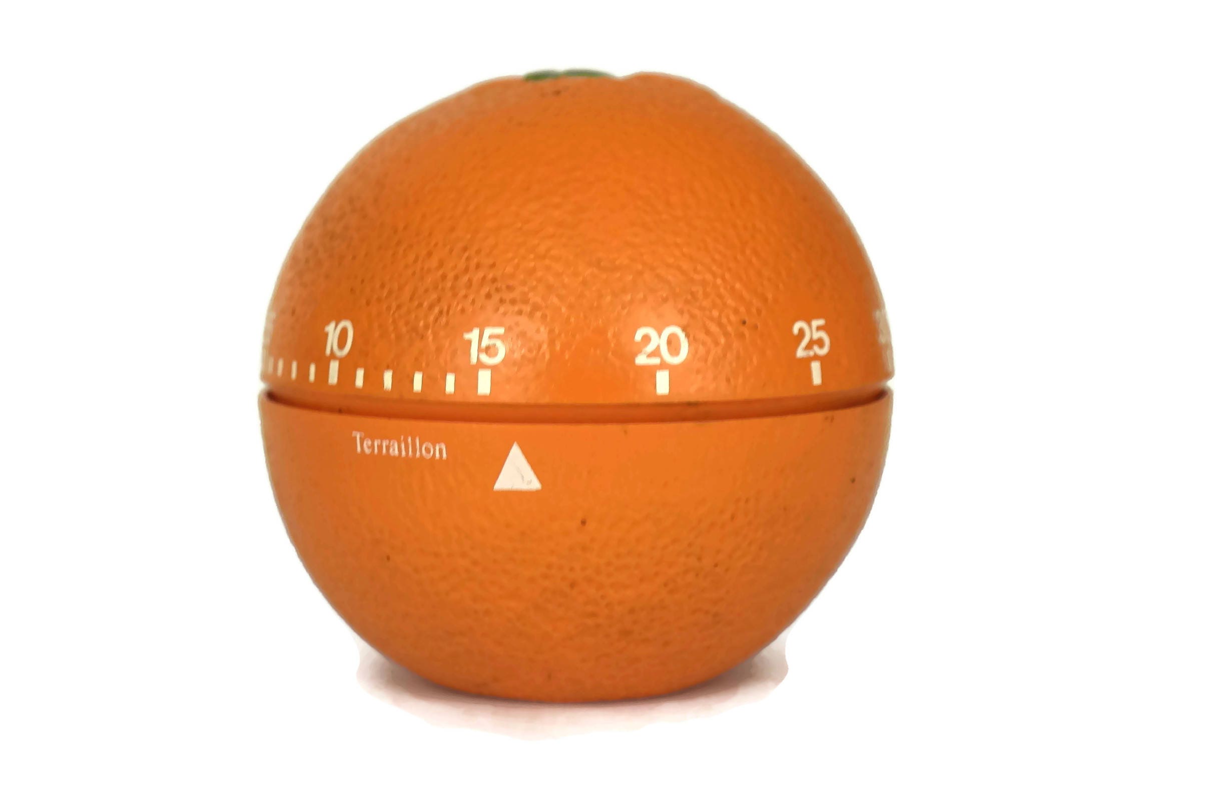 RESERVED for Jenn. Vintage Terraillon Kitchen Timer. Orange Plastic