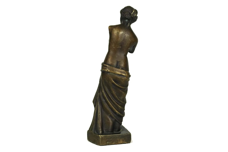 Venus de Milo Bronze Statuette, Greek Goddess Aphrodite of Milos Figurine