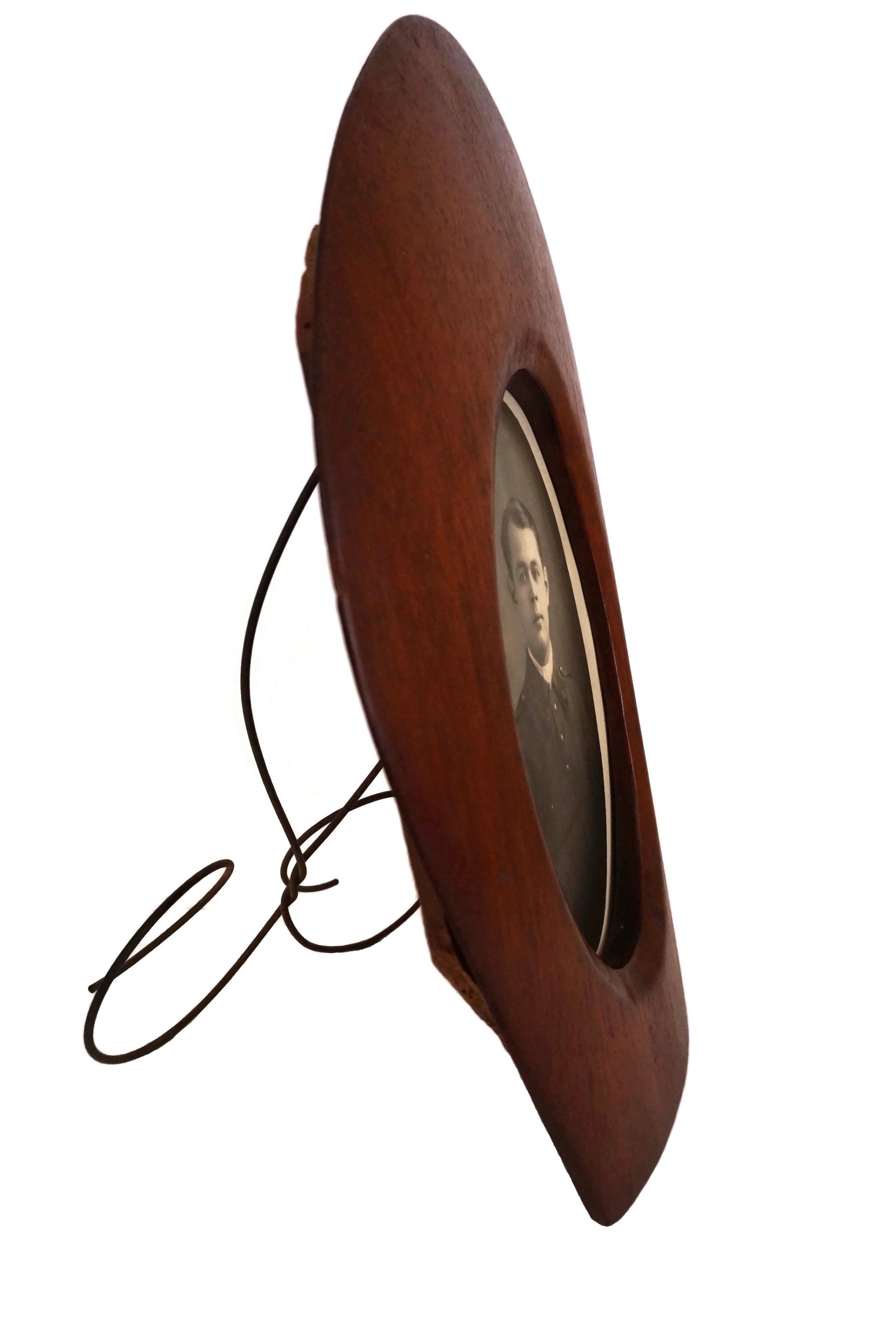 Art Deco Wooden Photo Frame, Set of Two, Antique French Table Top