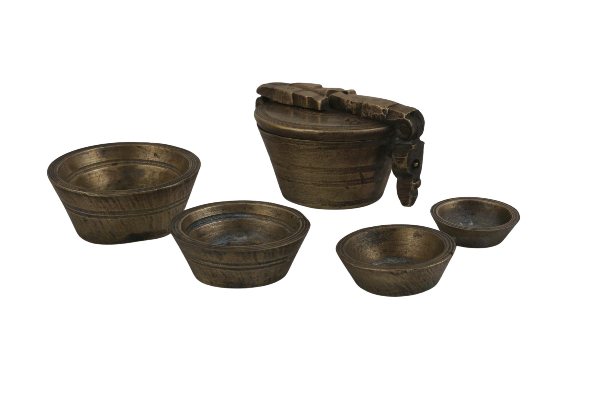 Poids de Nidification en Bronze Antique, Pile Charlemagne, Outils Français Anciens