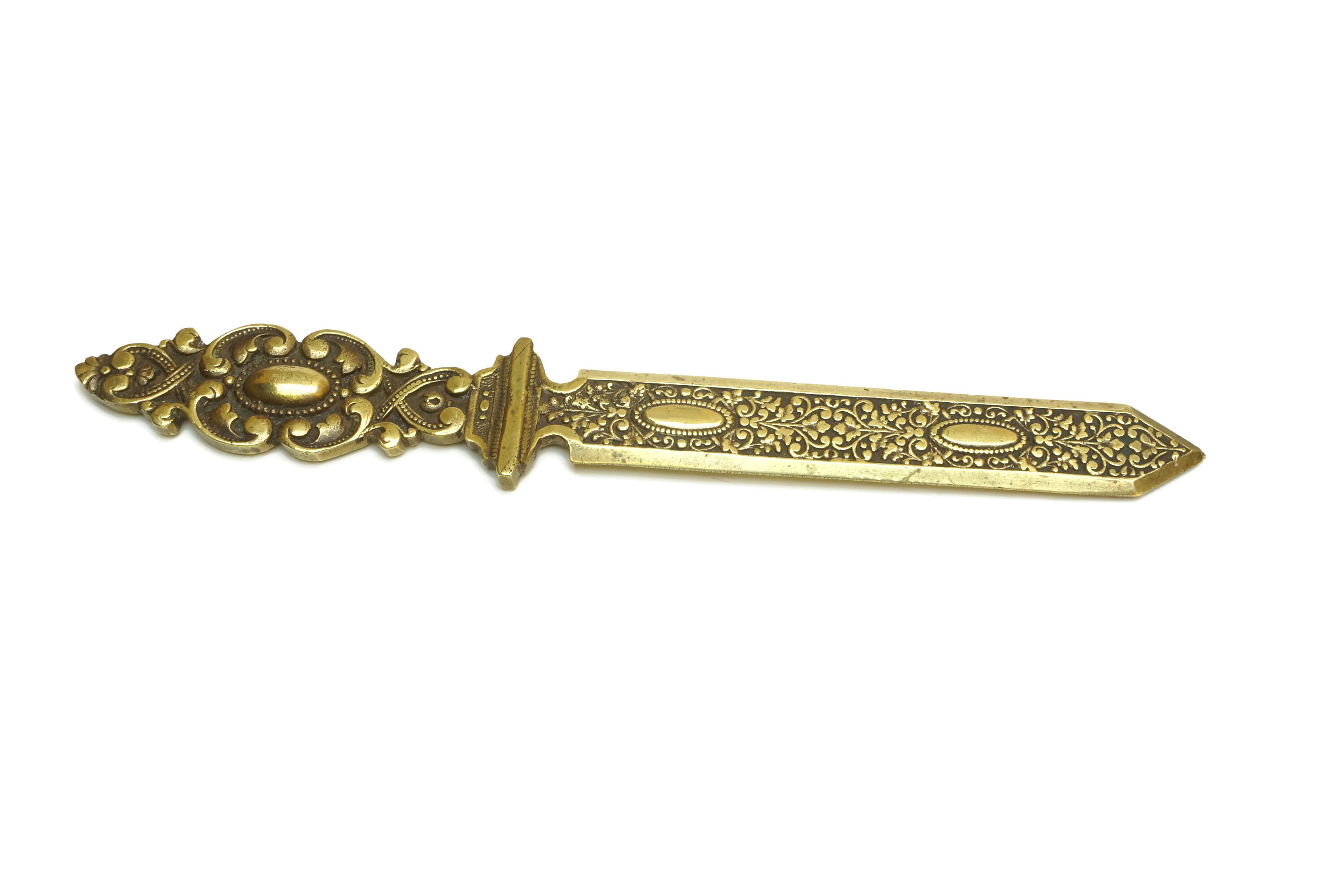 Antique Brass Letter Opener Knife