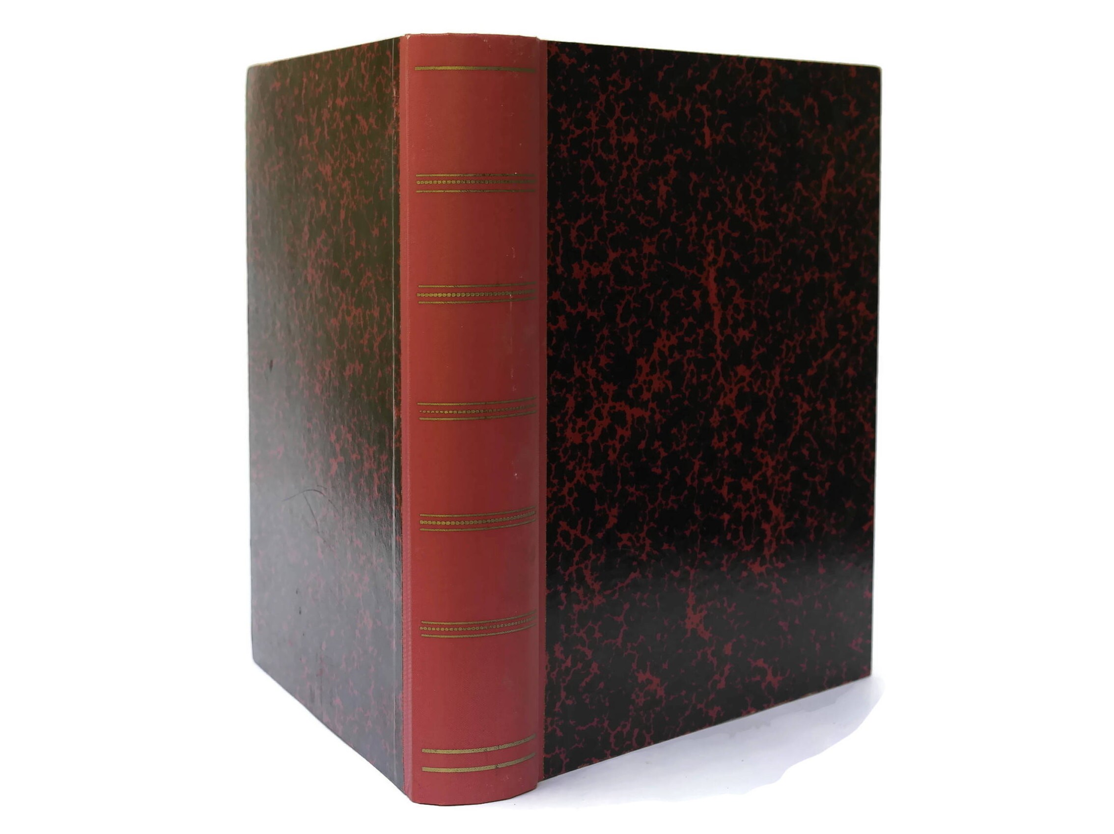 Vintage French Secret Book Box Safe. Large Document Storage Box.