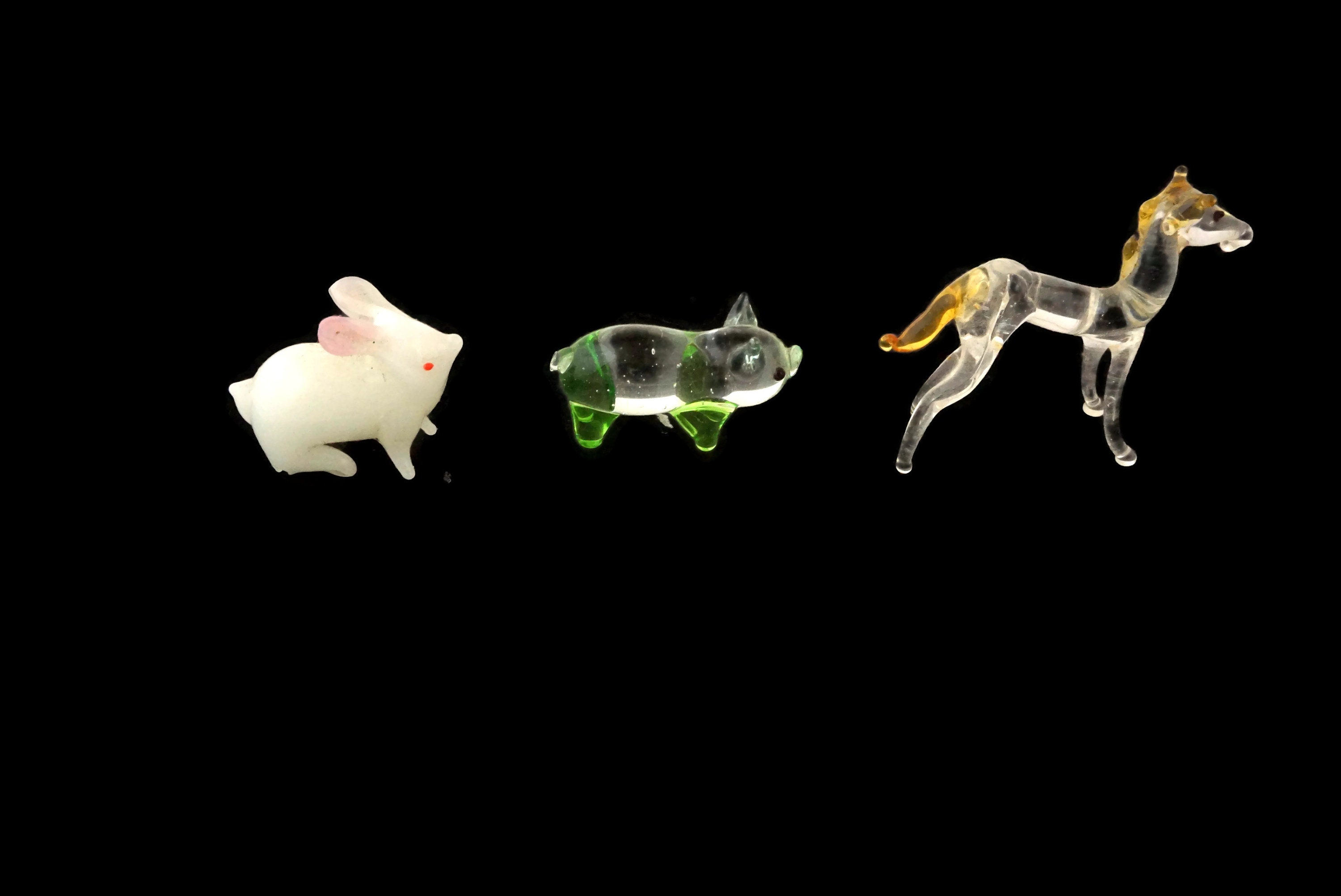 Vintage Miniature Blown Glass Animal, Set of 12 Collectible Murano