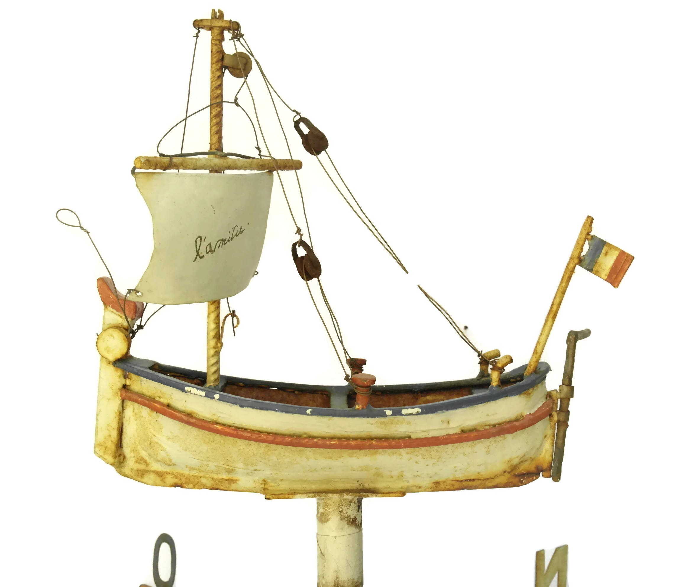 French Sailing Boat Weathervane.