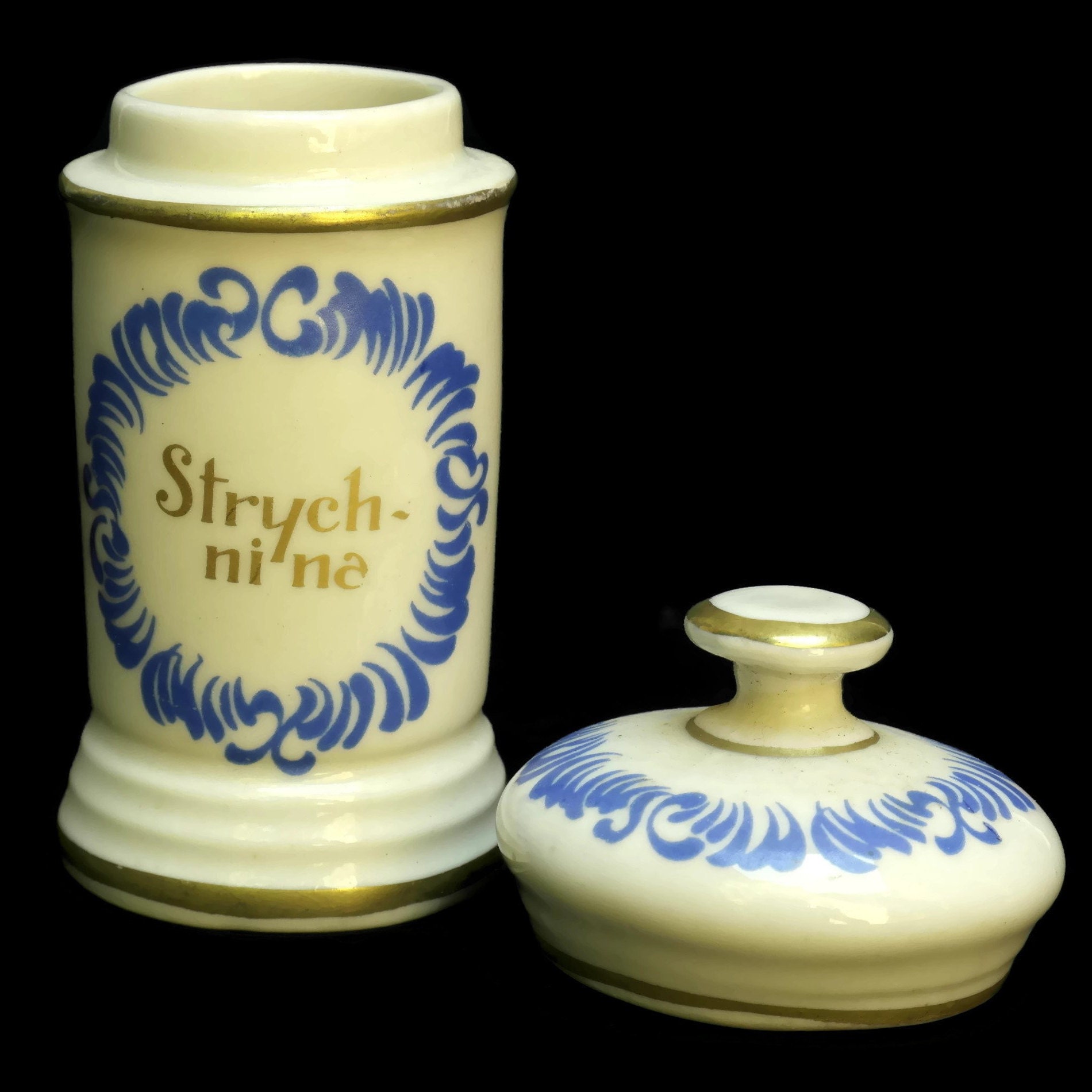 Porcelain Apothecary Jar Set.