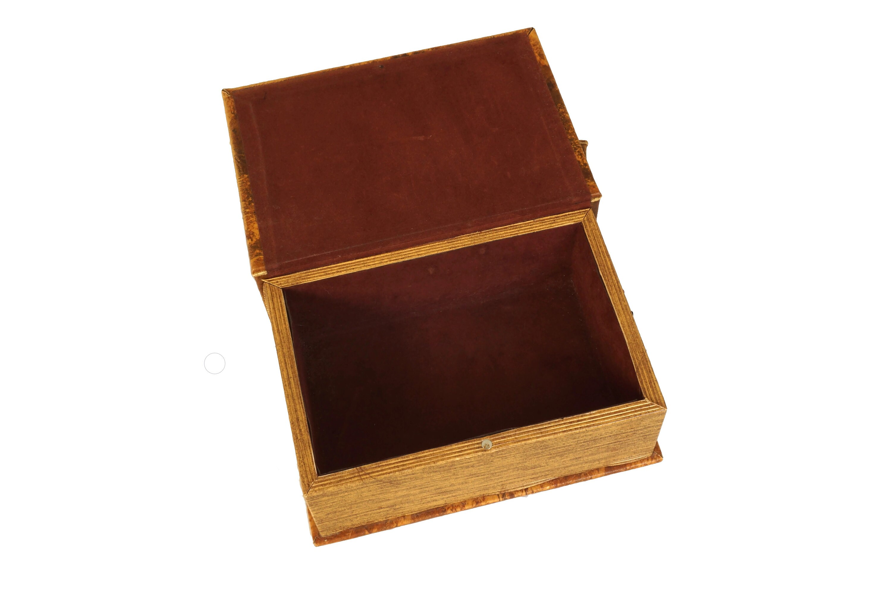 Secret Book Box Safe with Map Cover, Set of 2 Vintage Stash Storage Boxes