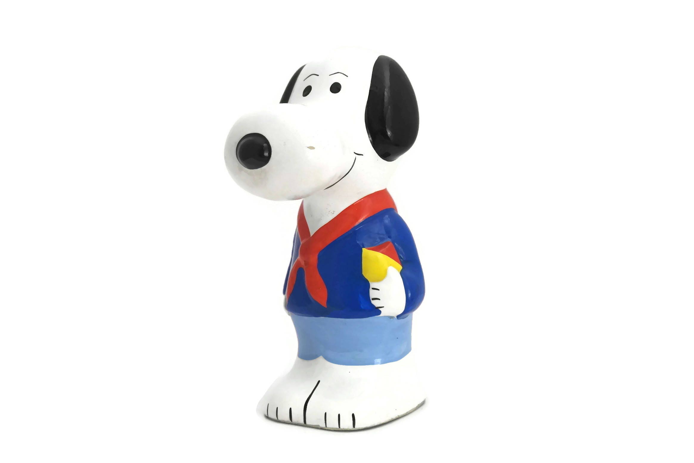 Vintage Snoopy Figurine Money Box, Gift for Scout, Ceramic Charlie