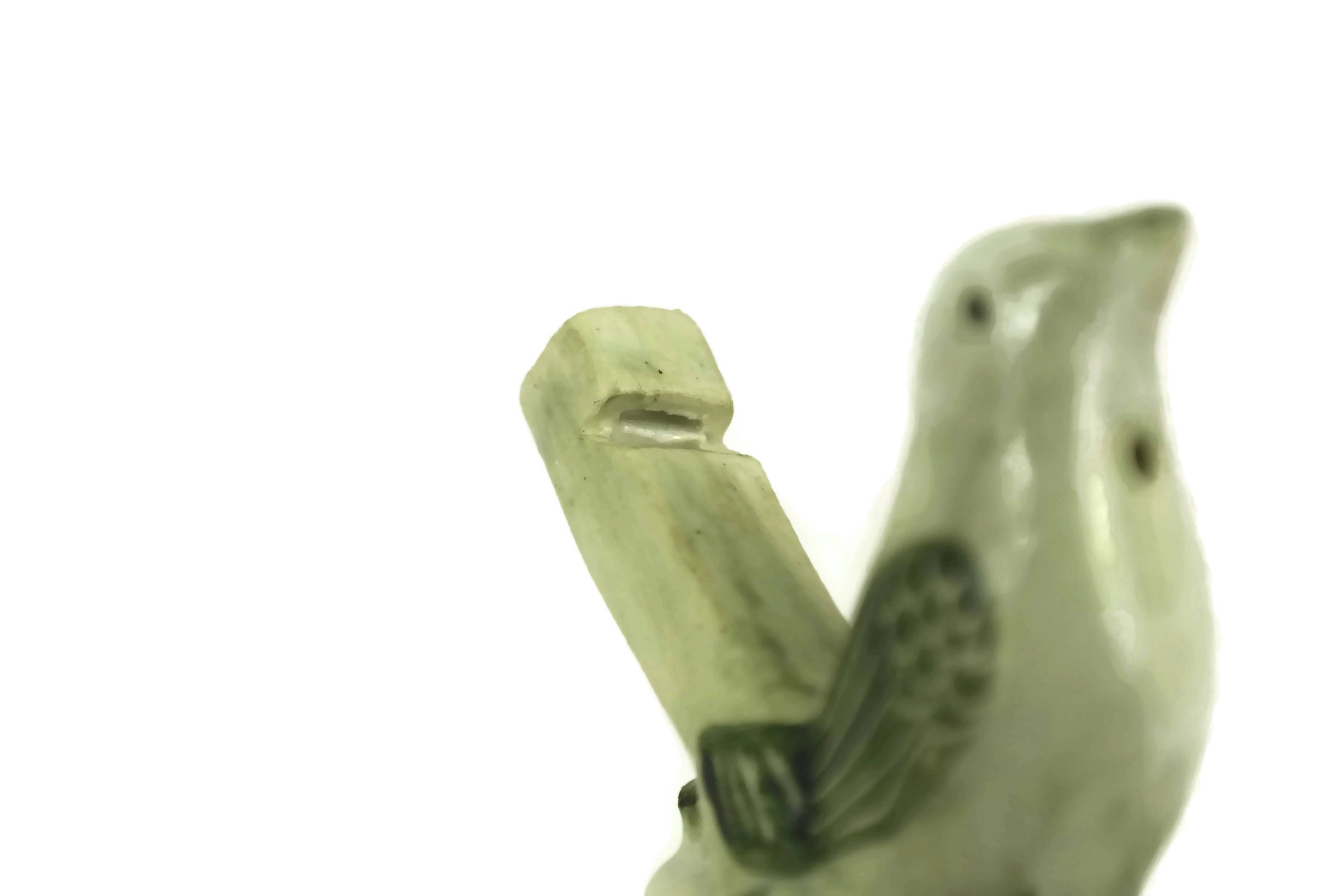 Ceramic Bird Call Water Whistle. French Vintage Warbling Bird Figure