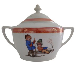 Art Deco Porcelain Sugar Bowl