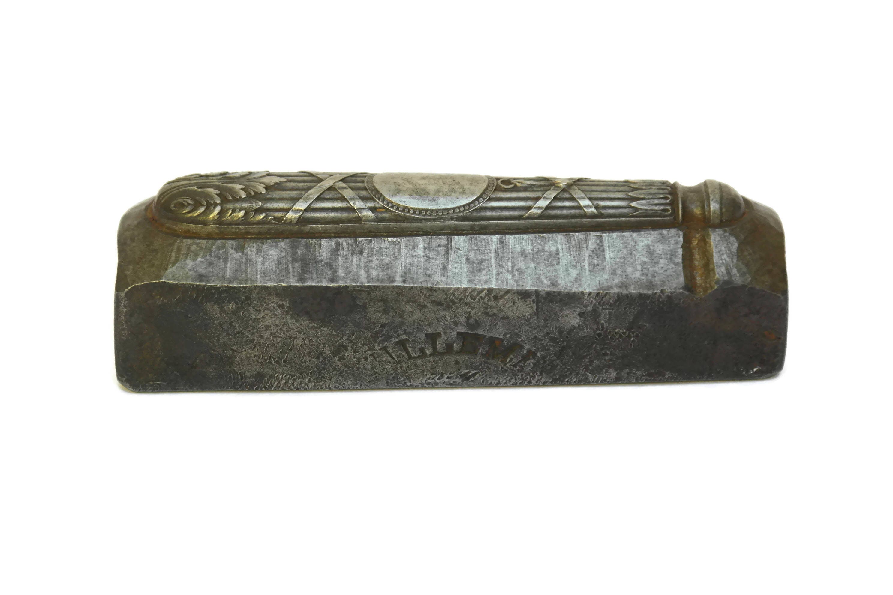 Antique French Silver Knife Handle Mold. Romantic French Provincial