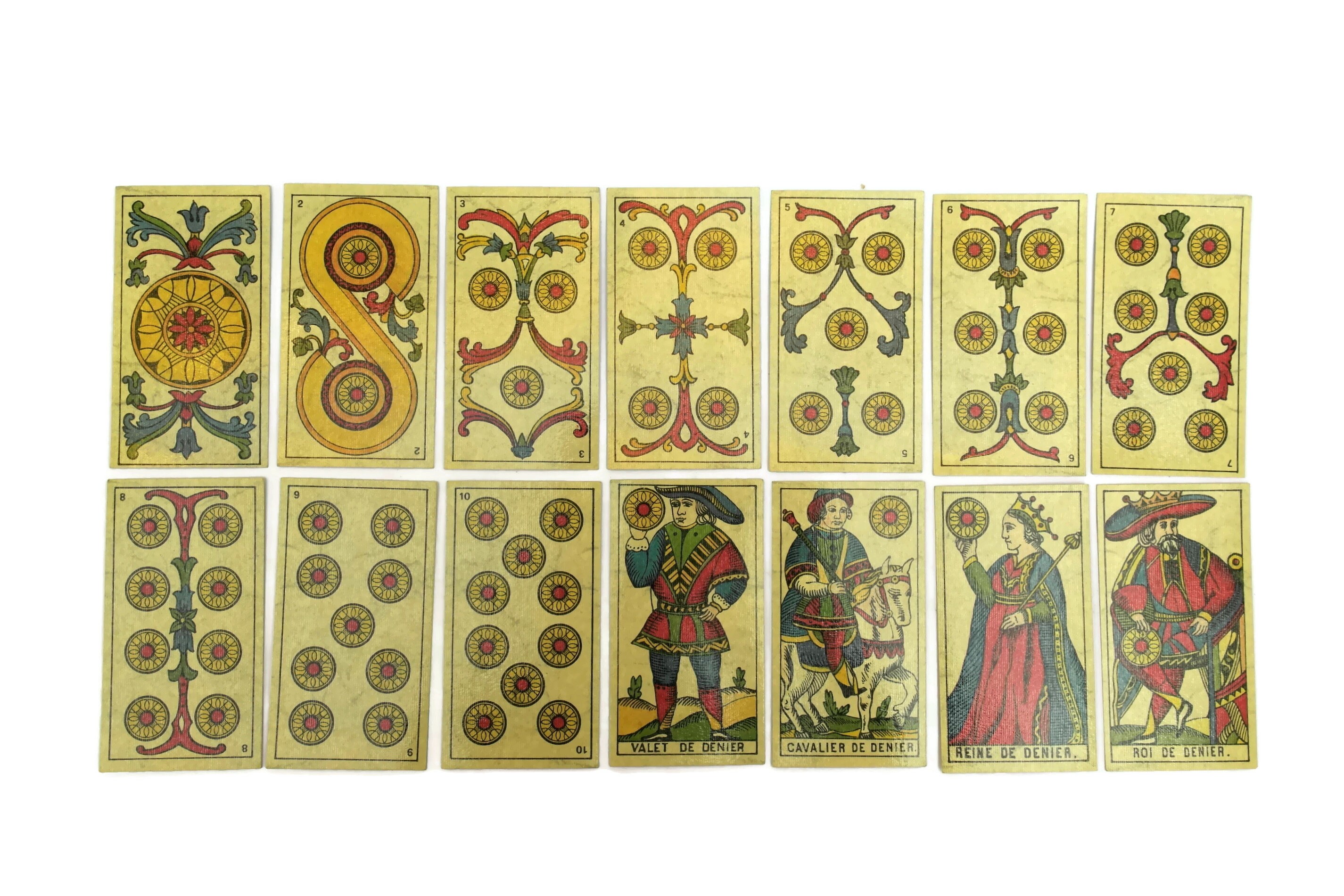 Cavalier De Denier Tarot De Marseille Vintage French Tarot de Marseille Fortune Telling Cards. De Vecchi Tarot  Cards.