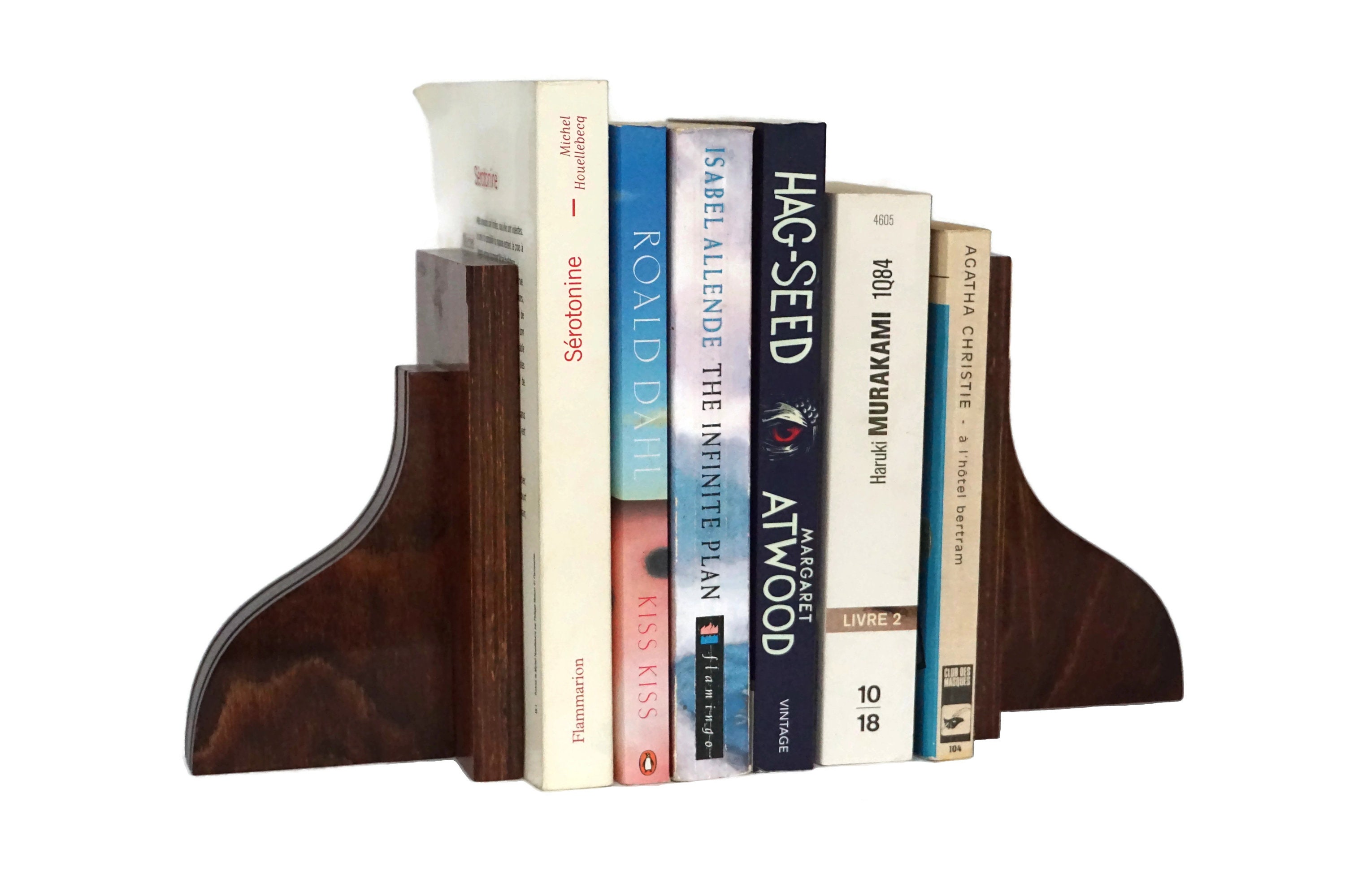 Geometric Art Deco Rosewood Bookends
