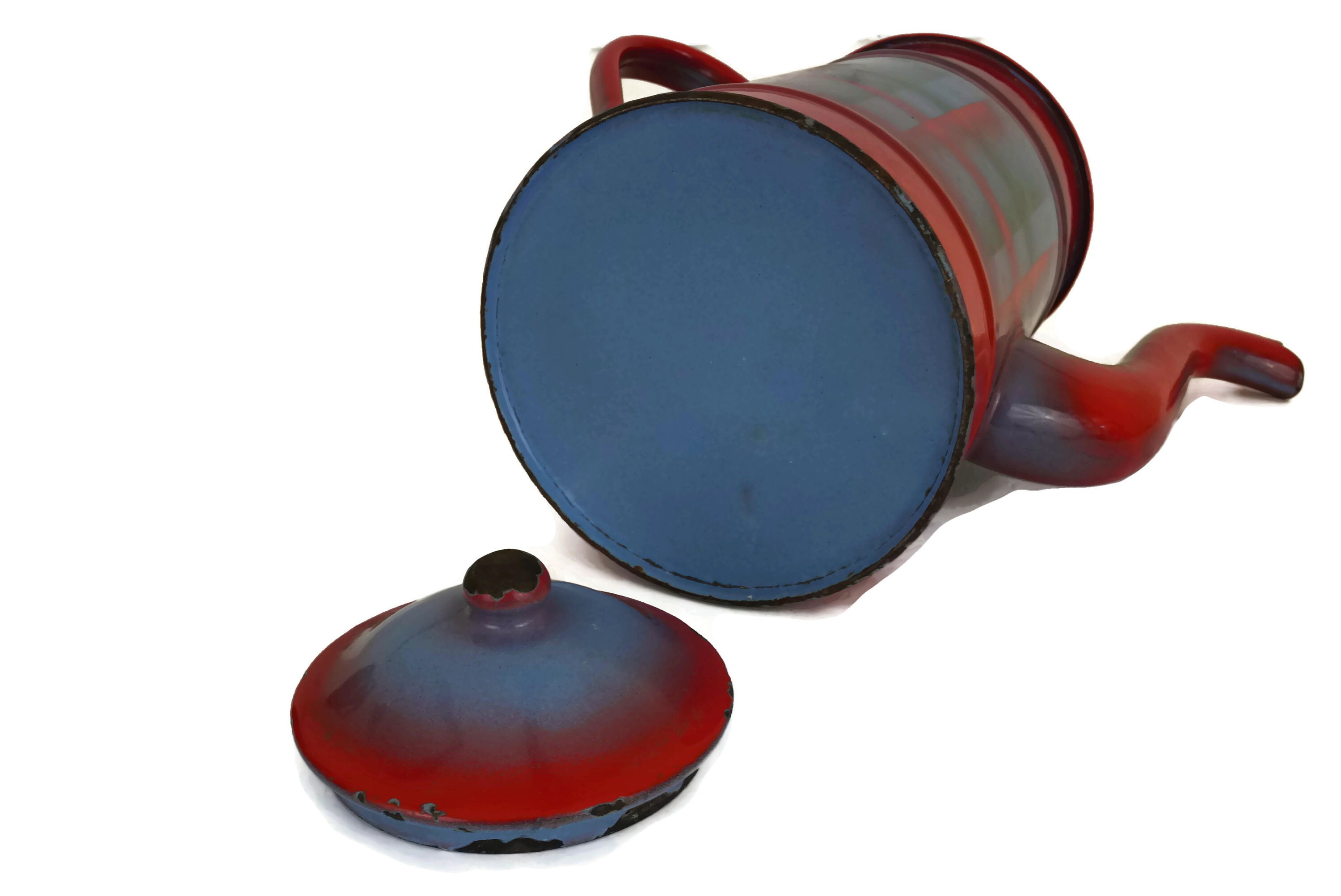 Red Enamel Camping Coffee Pot