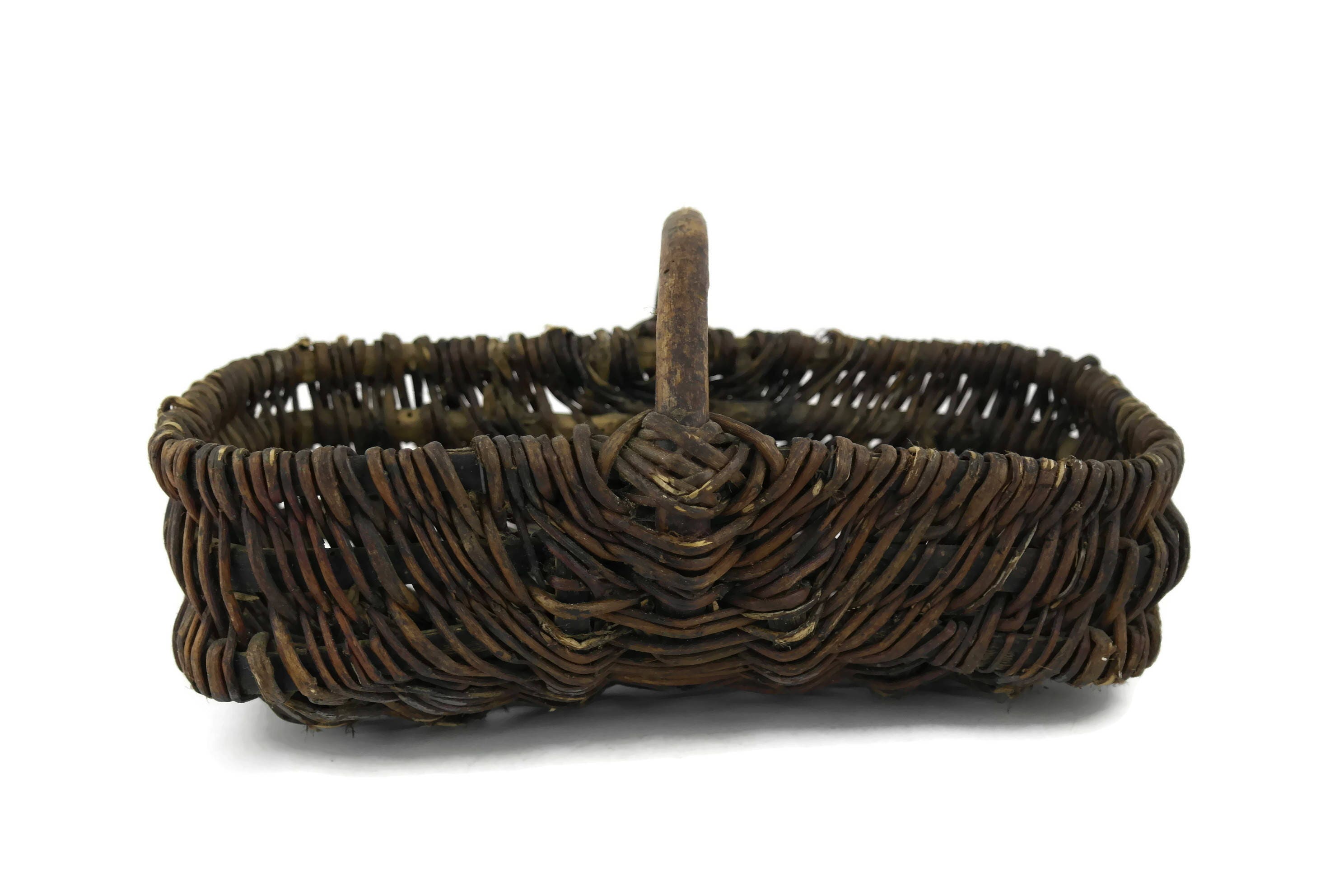 Antique French Basket. Harvest Basket. French Country Kitchen Decor