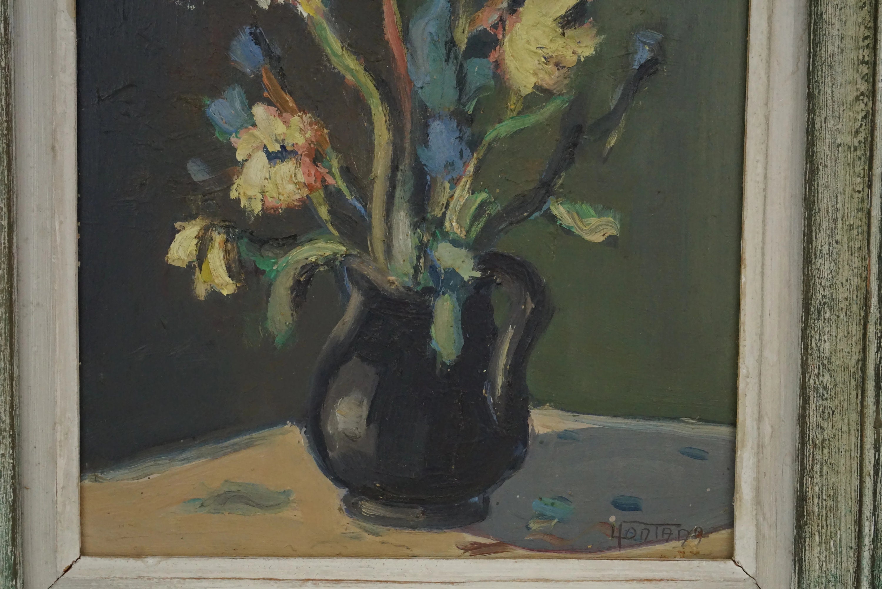 RESERVED for Louise. French Flowers in Vase Oil Painting, Original