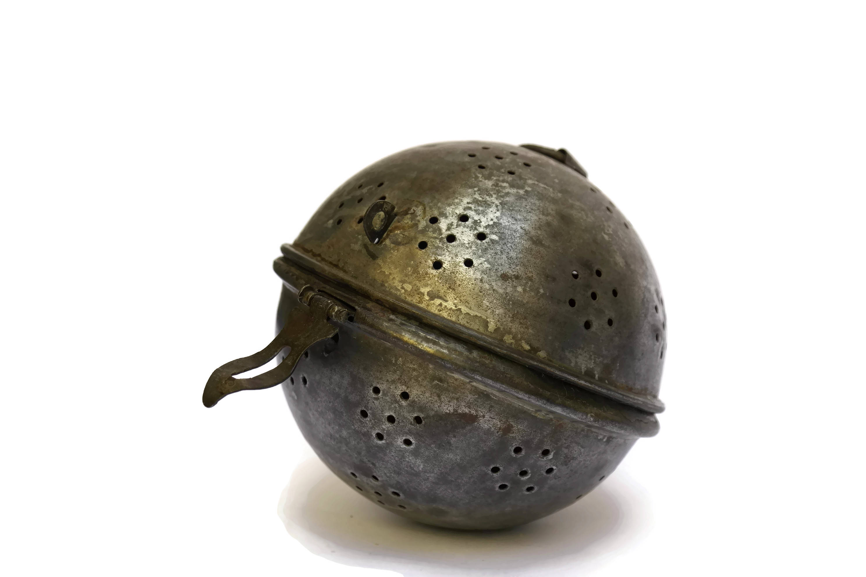 French Antique Rice Boiler Cooking Ball. Metal Tea Leaves and Herbs