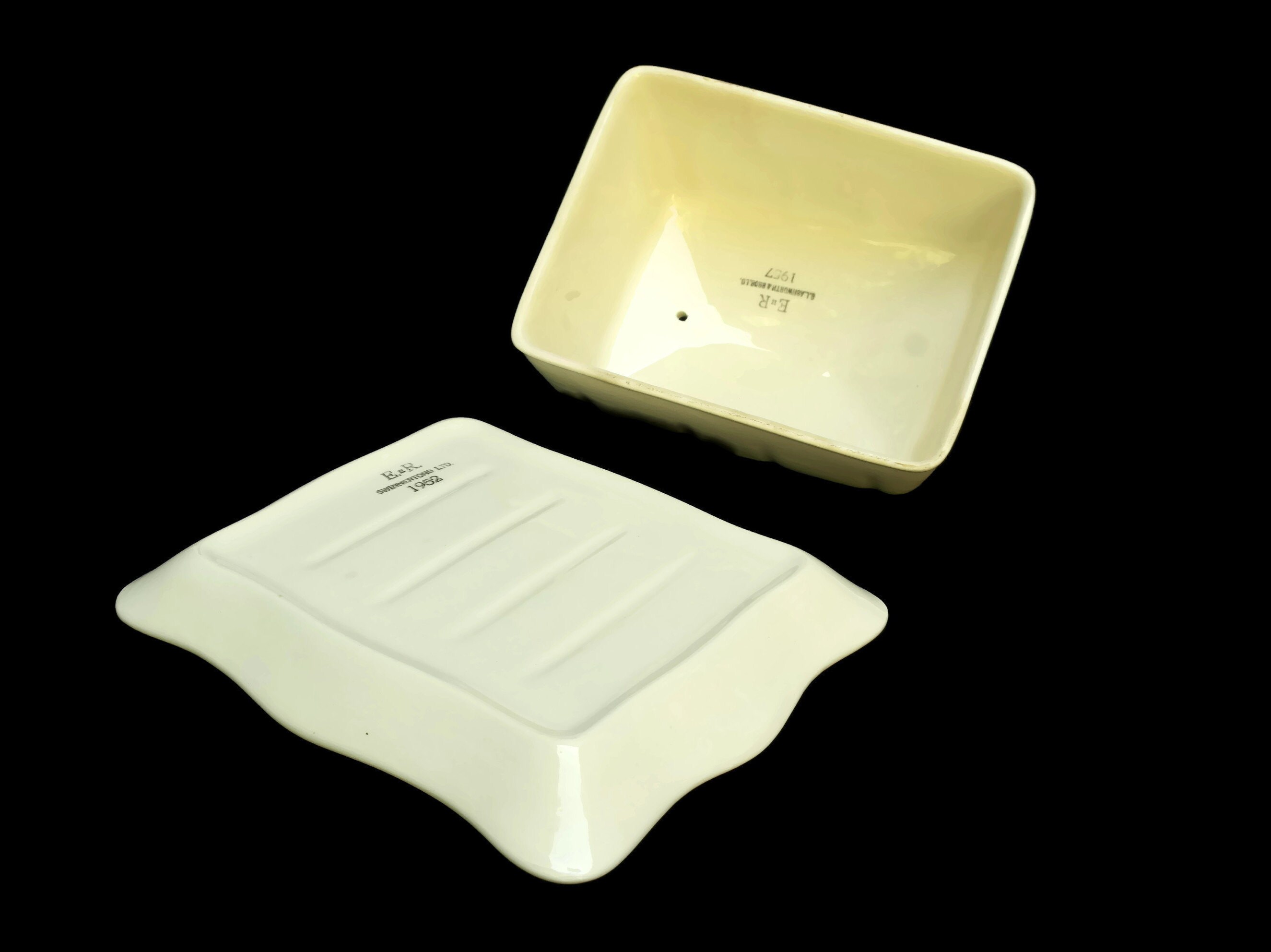 English Ironstone Butter Dish.