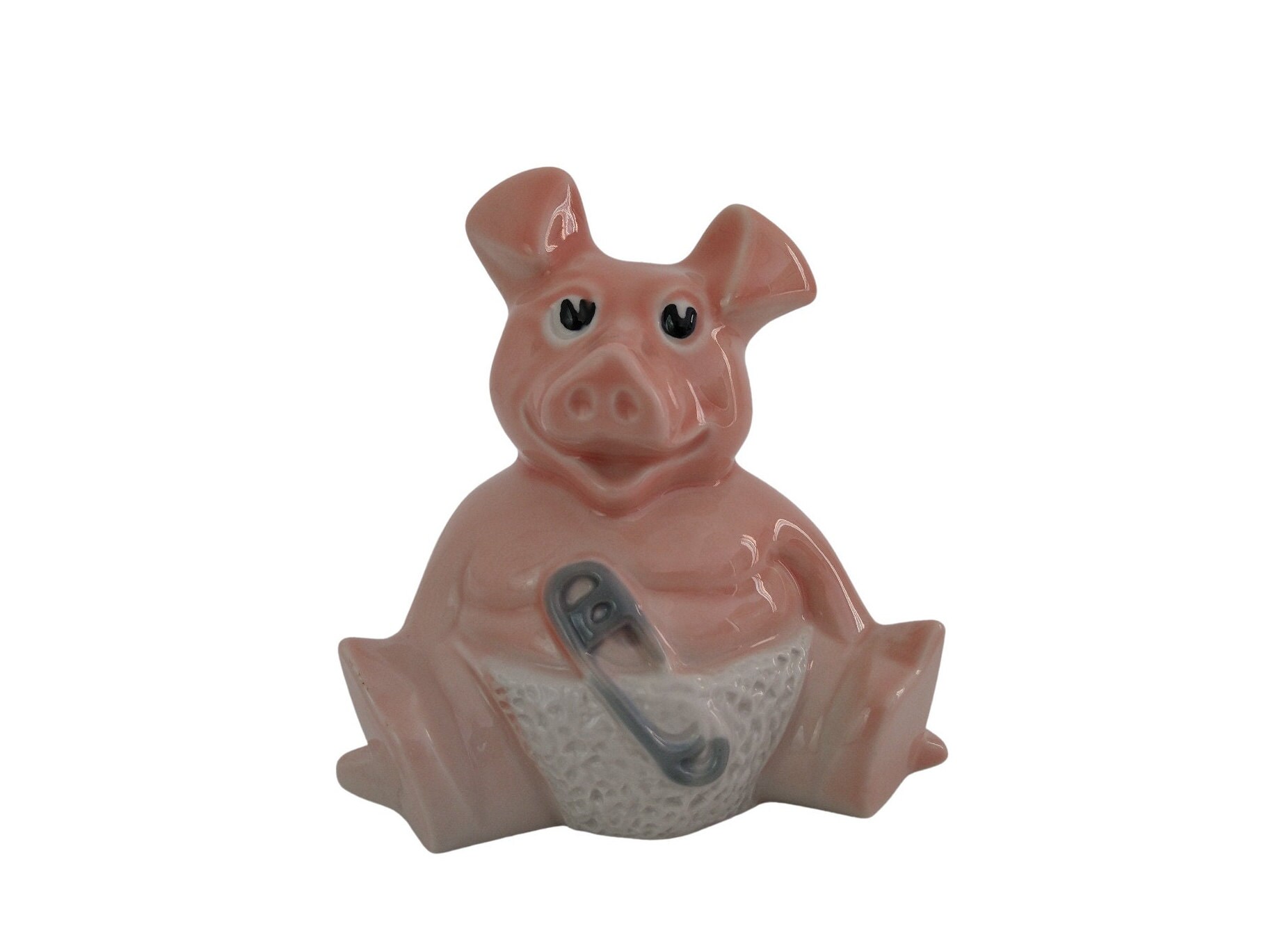 Vintage Natwest Baby Woody Pig Par Wade, Collectible Ceramic Piggy Coin Bank
