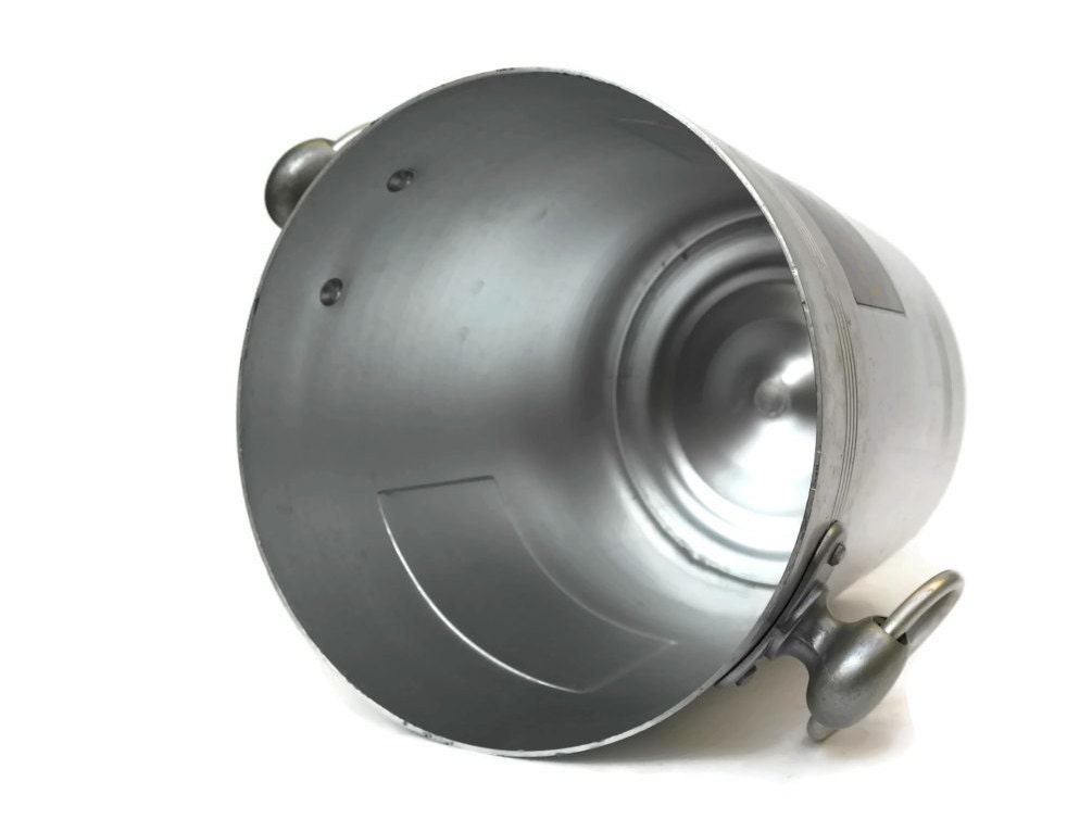 Vintage French Champagne Bucket. Aluminum Ice Bucket with French