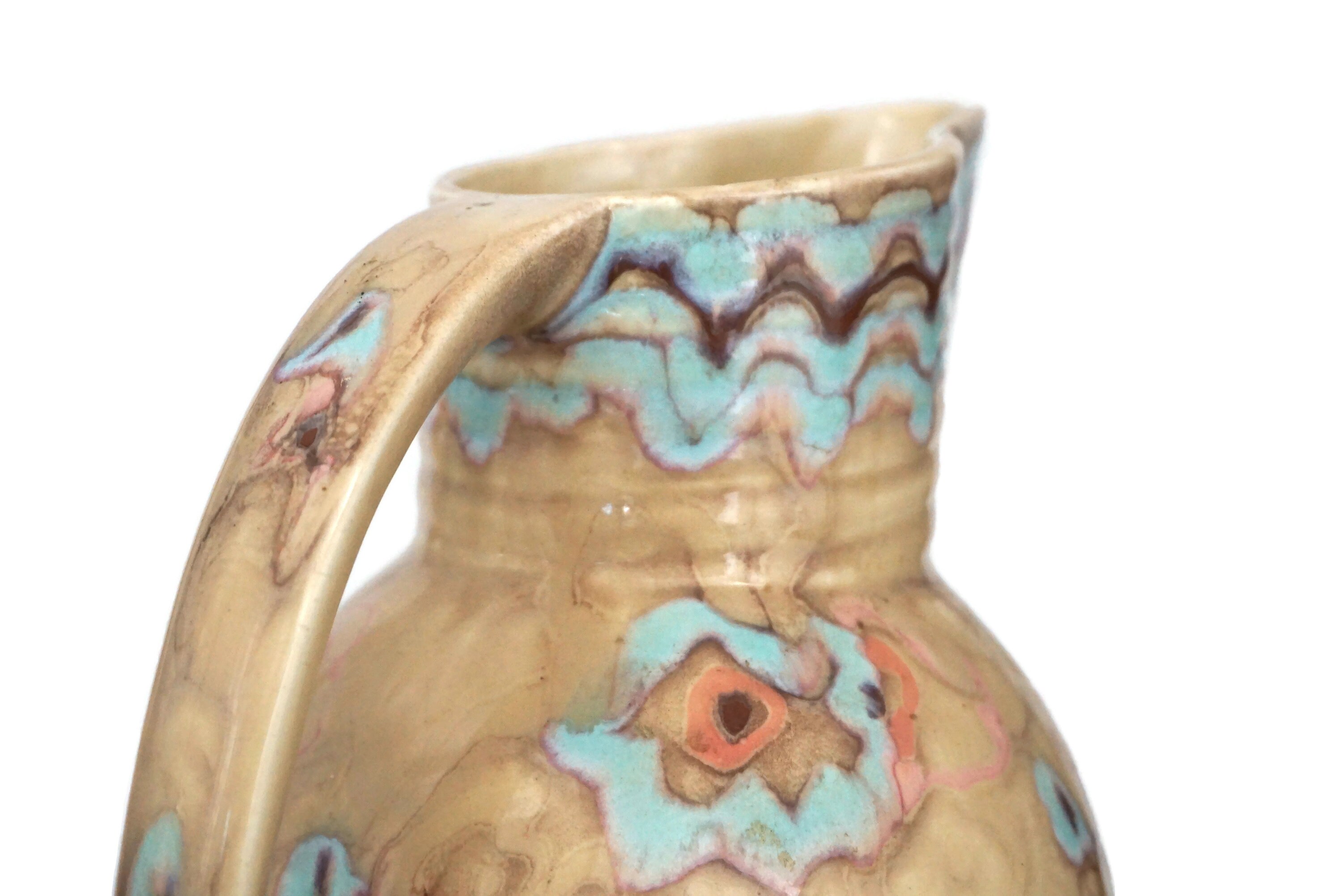 Art Deco Beswick Pottery Jug, No 148, 1930s Ceramic Water Pitcher Made