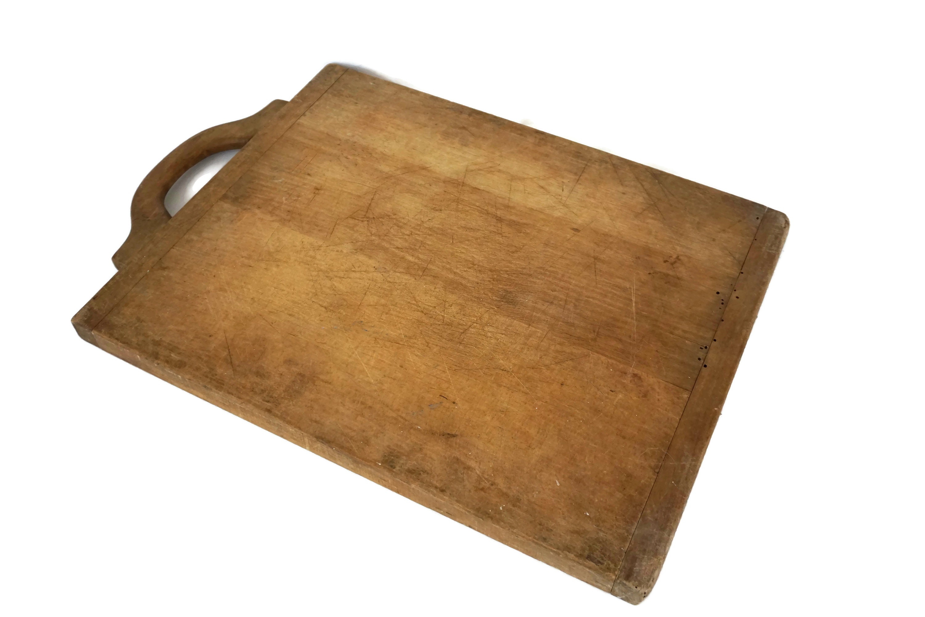 Large Antique Wood Cutting Board, Rustic French Chopping Board, Country