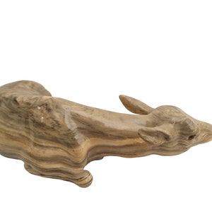 Deer Figurine with Glass Eyes