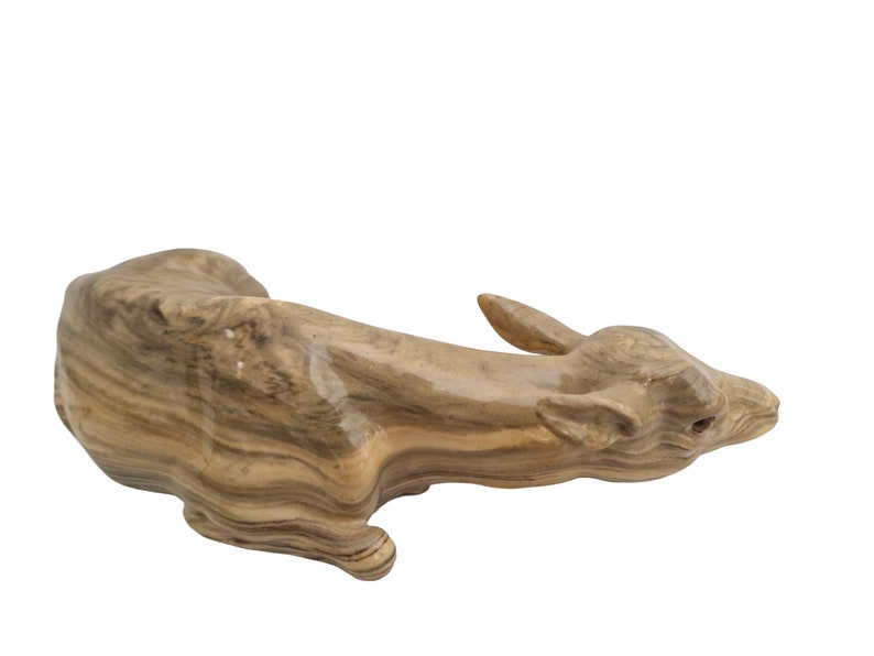 Deer Figurine with Glass Eyes