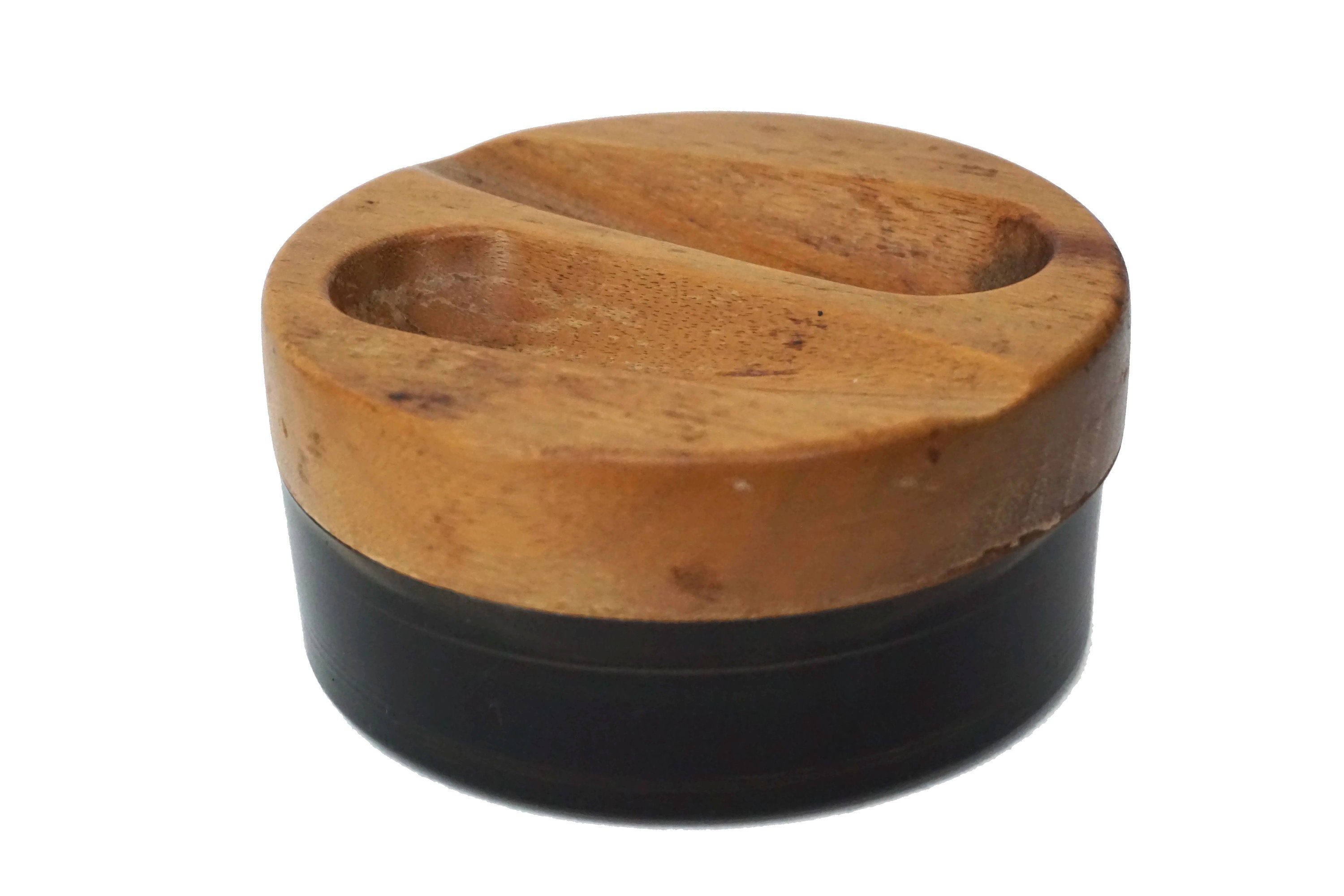 Vintage Pipe Holder Rest and Glass Ashtray with Cork Knocker