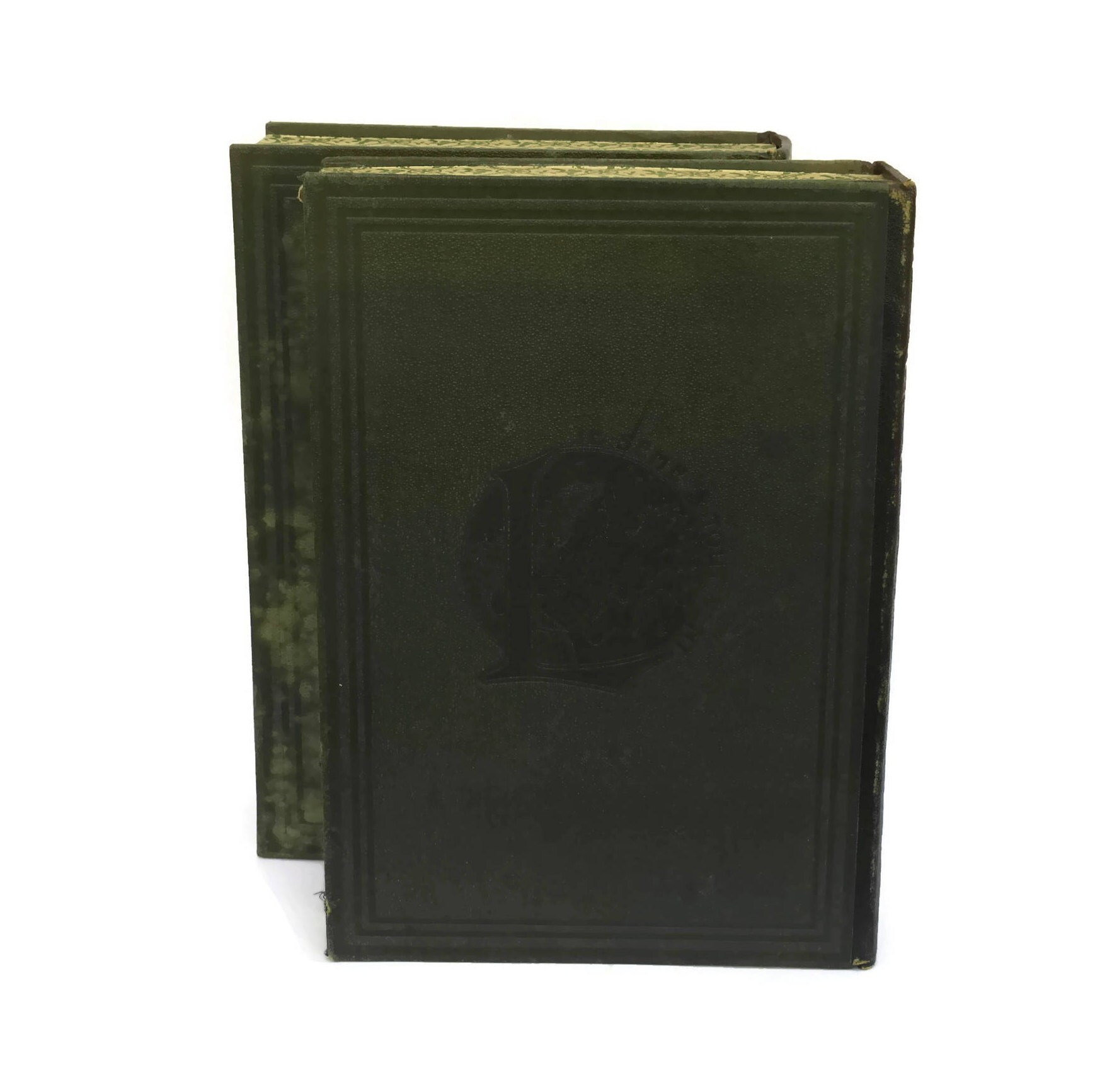 Antique Secret Book Safe Boxes. Large Document Storage Box. French