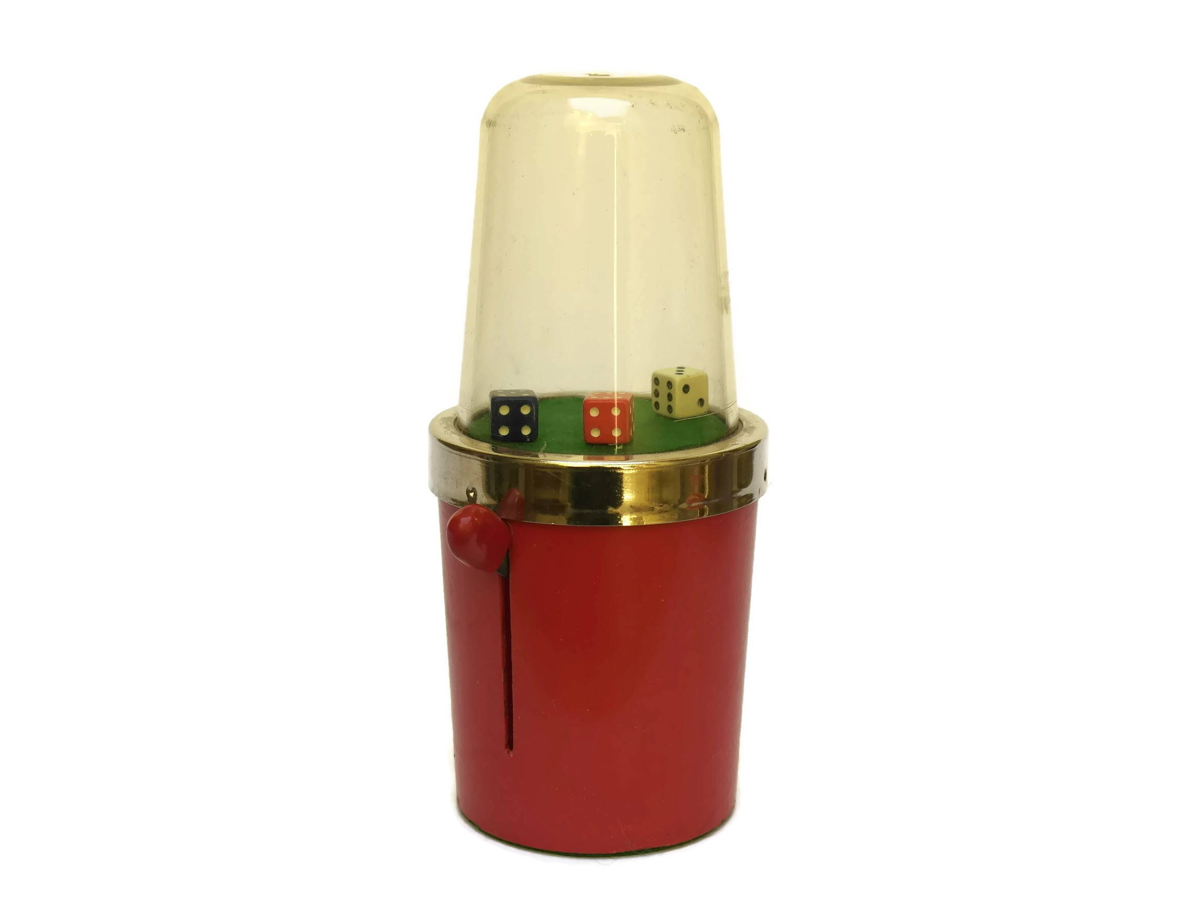 Vintage Automatic Dice Shaker. Casino Dice Cup.