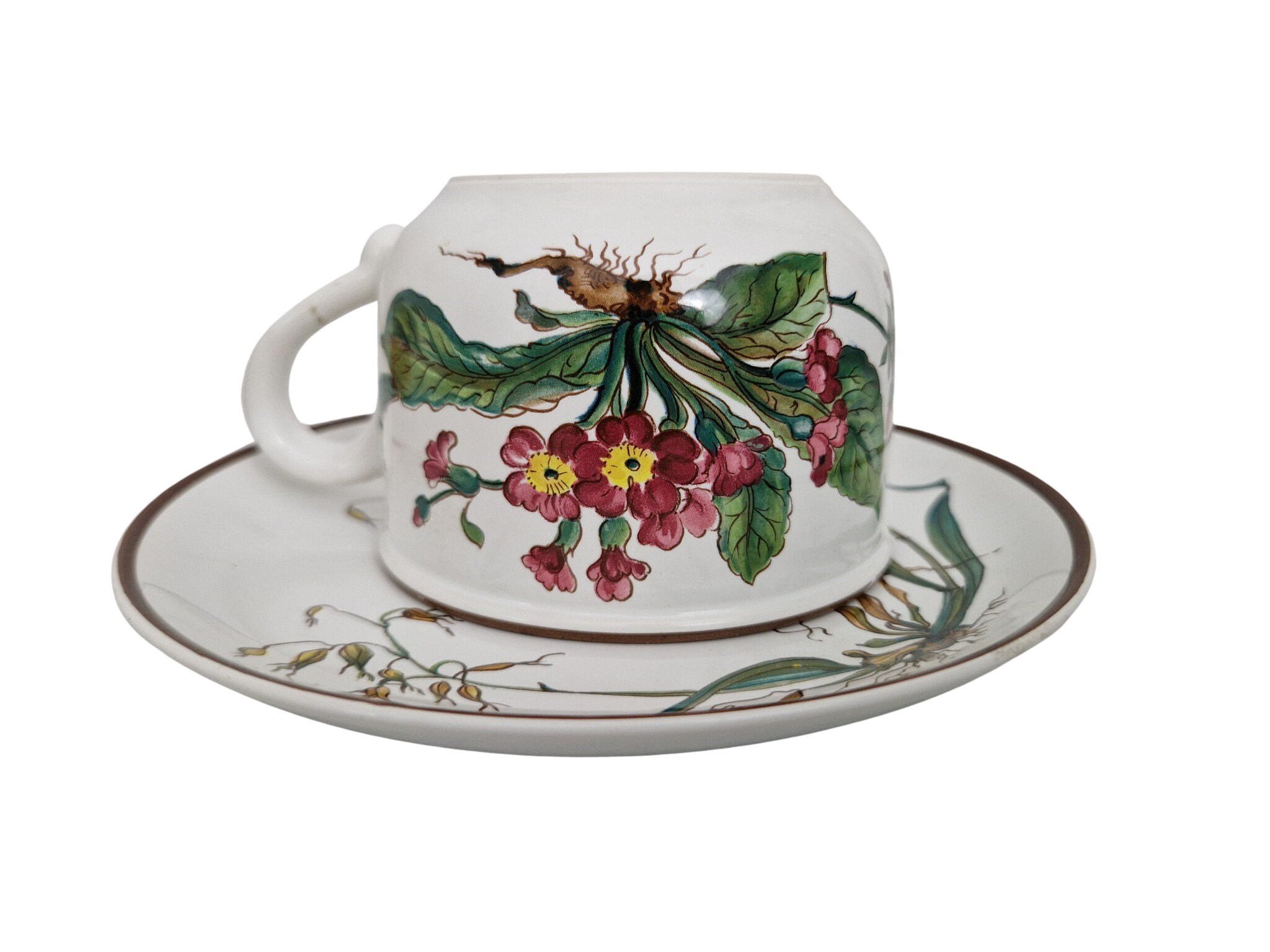 Villeroy & Boch Botanica Tea Cup and Saucer Set with Primula Farinosa