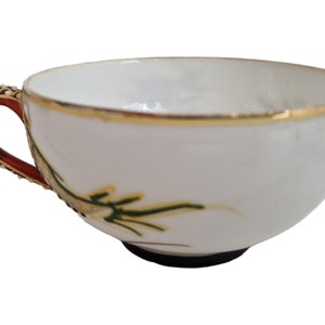 1950s Japanese Moriage Porcelain Gold Dragon Ware Teacup