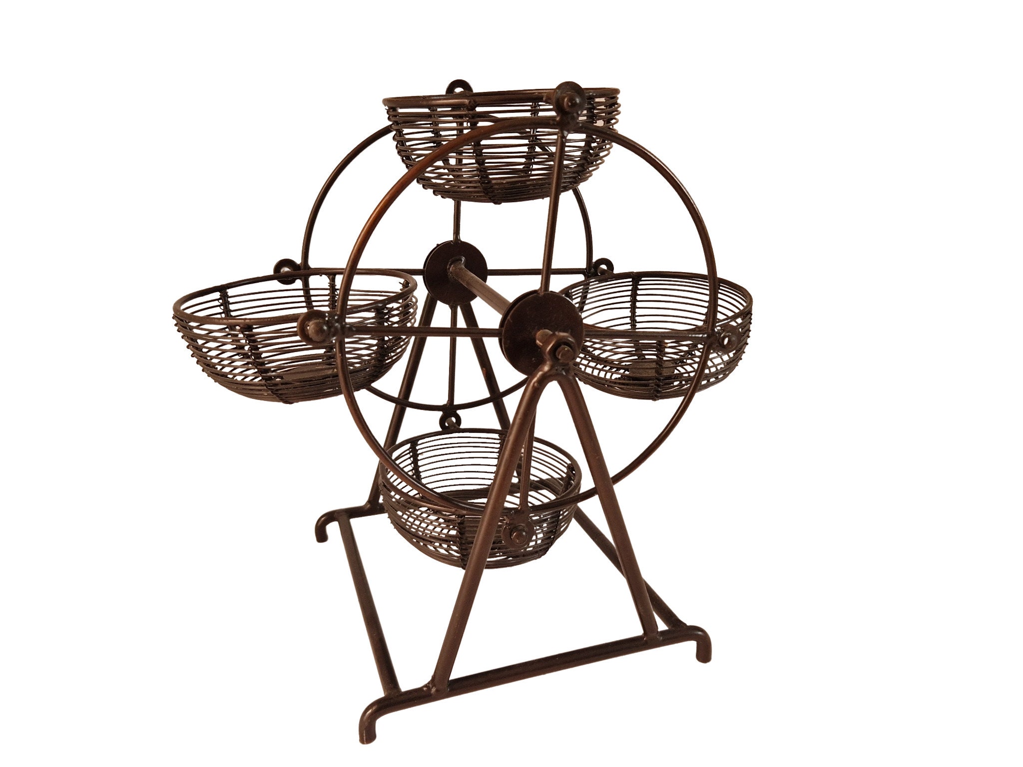 French Ferris Wheel Snack Server, Carousel Garlic and Onion Holder