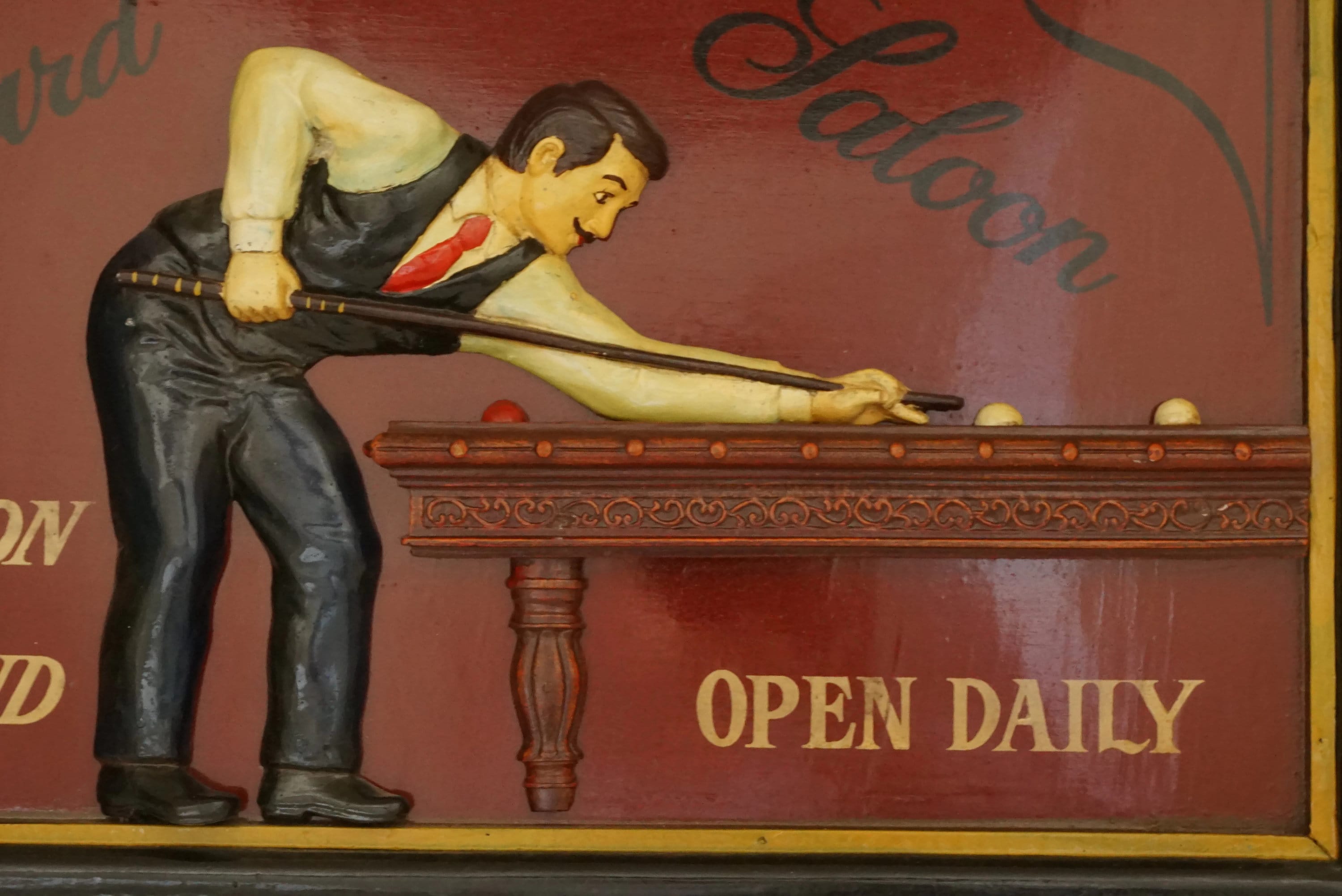 vintage billiard signs