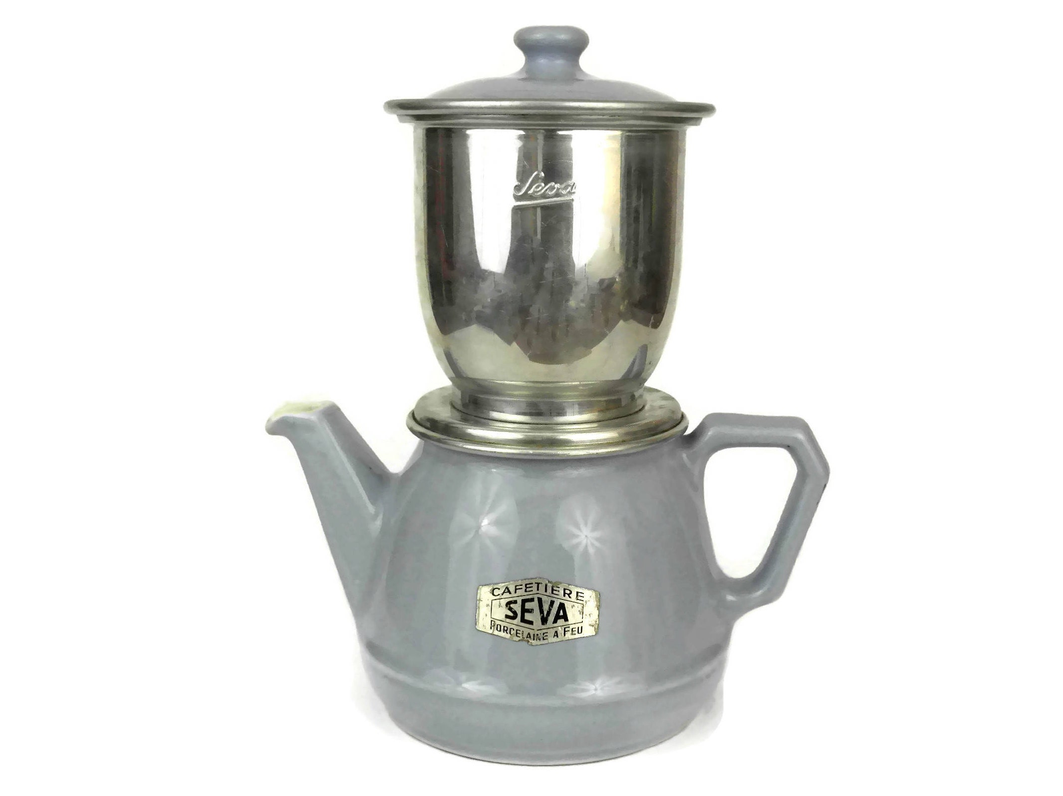 Vintage Ceramic Drip Coffee Pot.