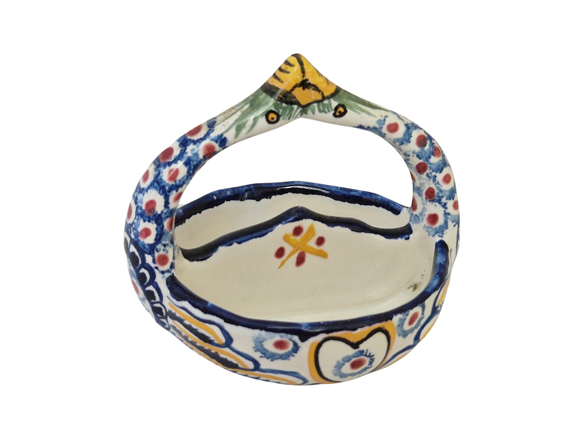Henriot Quimper Pottery Salt and Pepper Cellar, Hand Painted Breton